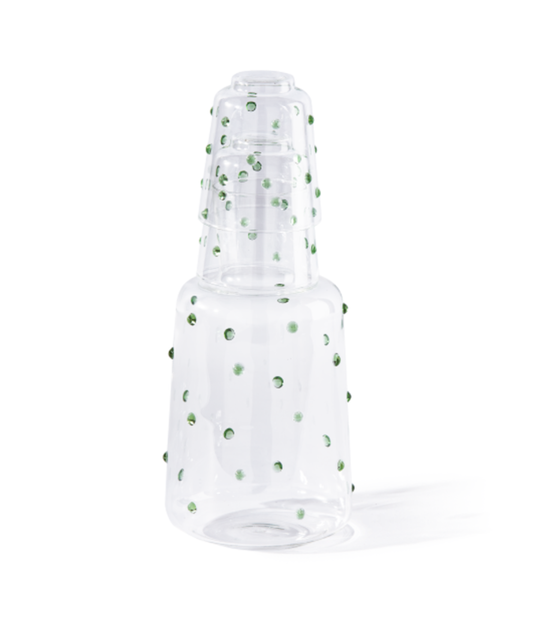 Glazen karaf NOB FAT olijfgroen