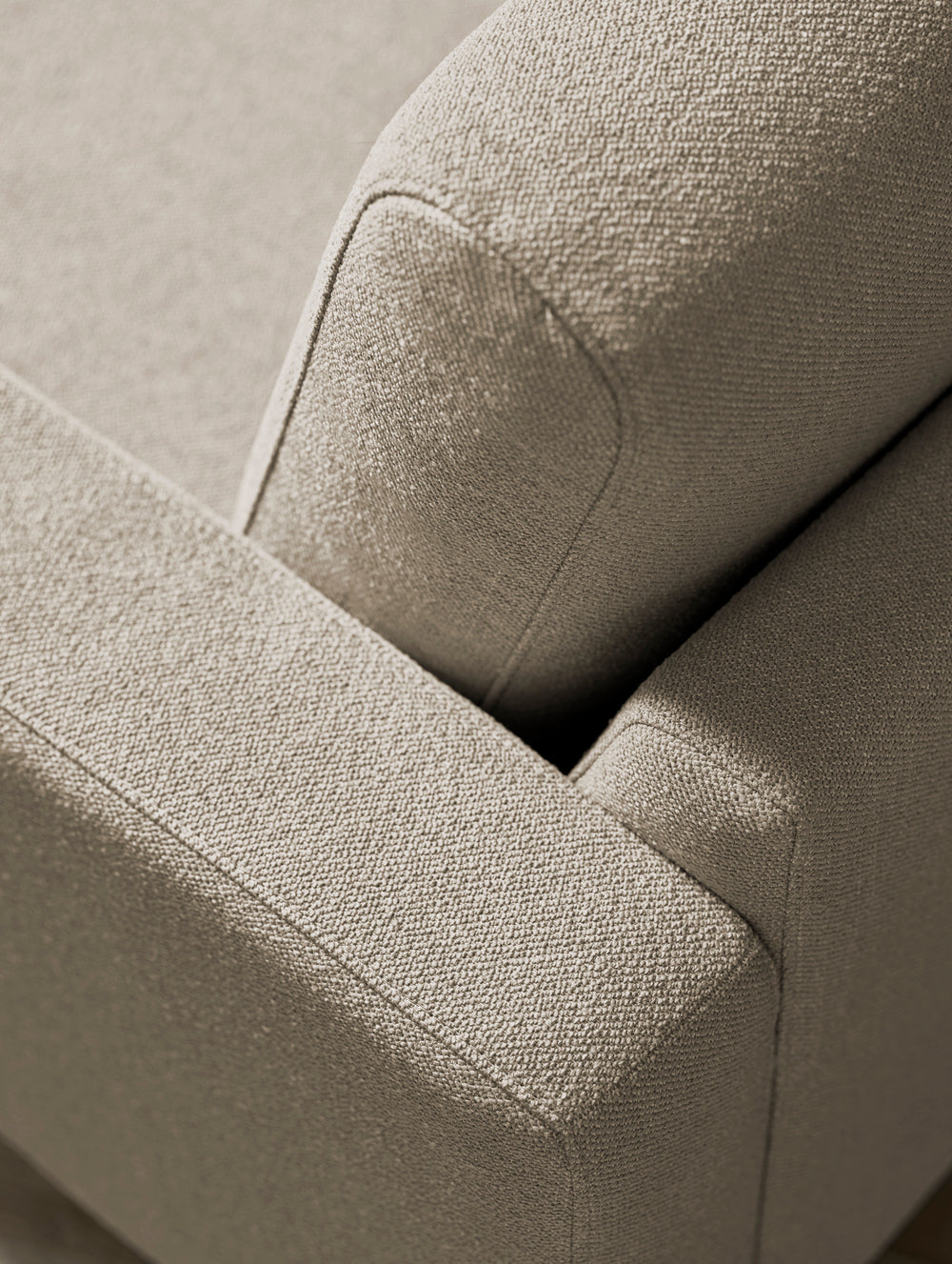 Hoekbank met rechtszijdige chaise longue NORTH donkere eiken basis