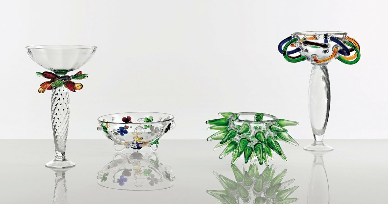 Schale OLGA farbig geblasenes Glas