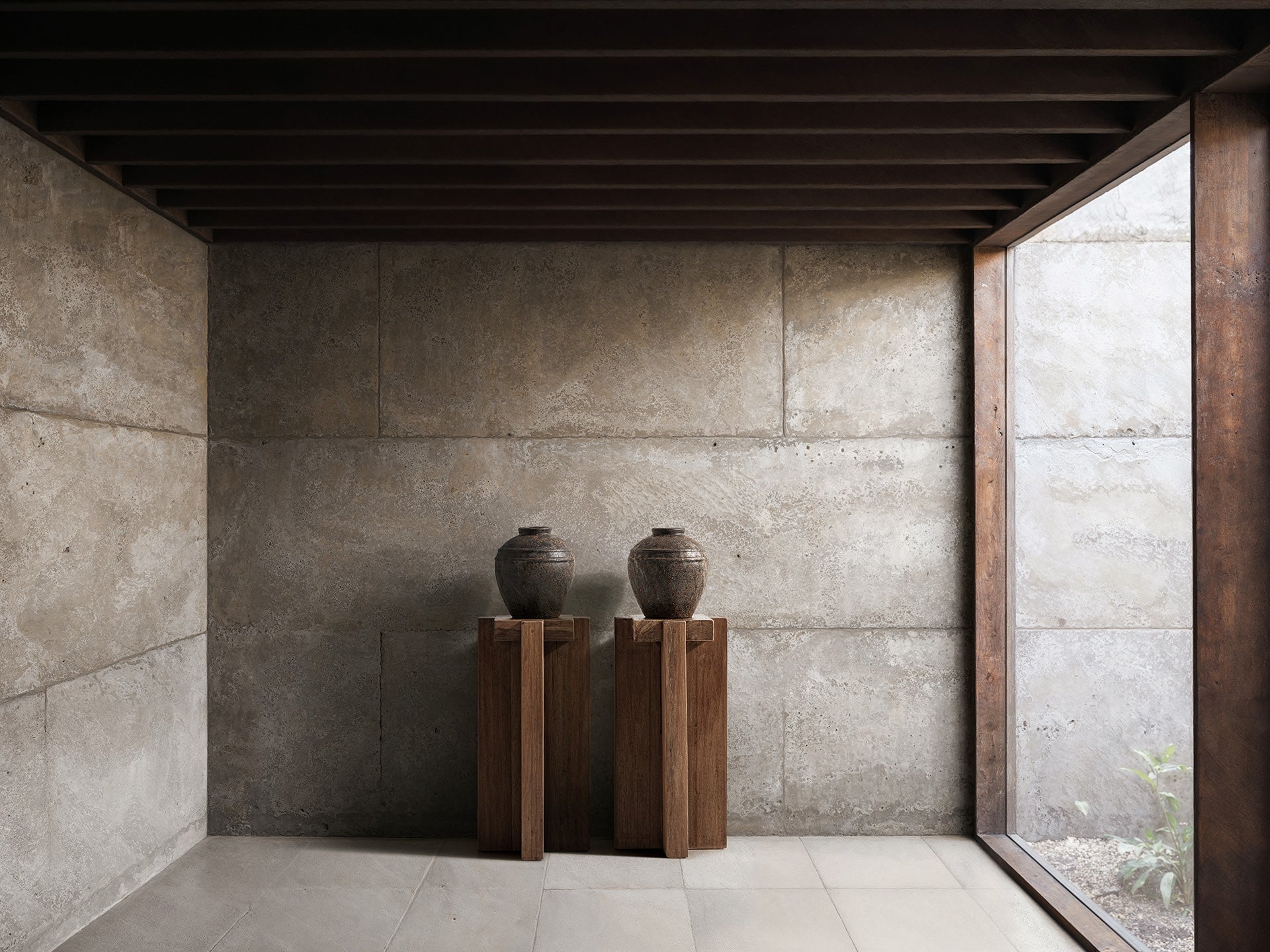 Bijzettafel BRUTALIST gerecycled hout