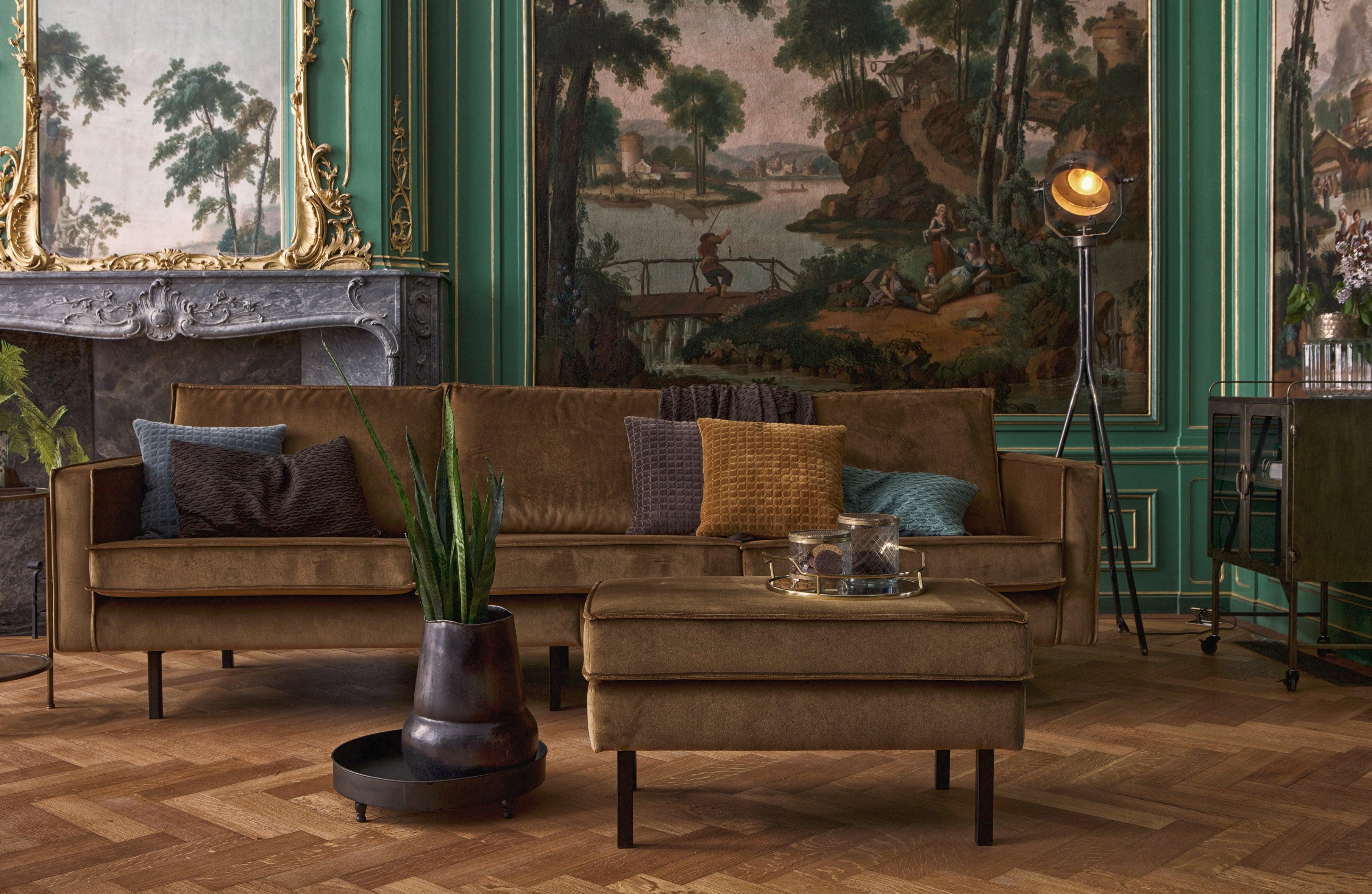 Samtsofa links -Rodeo Khaki