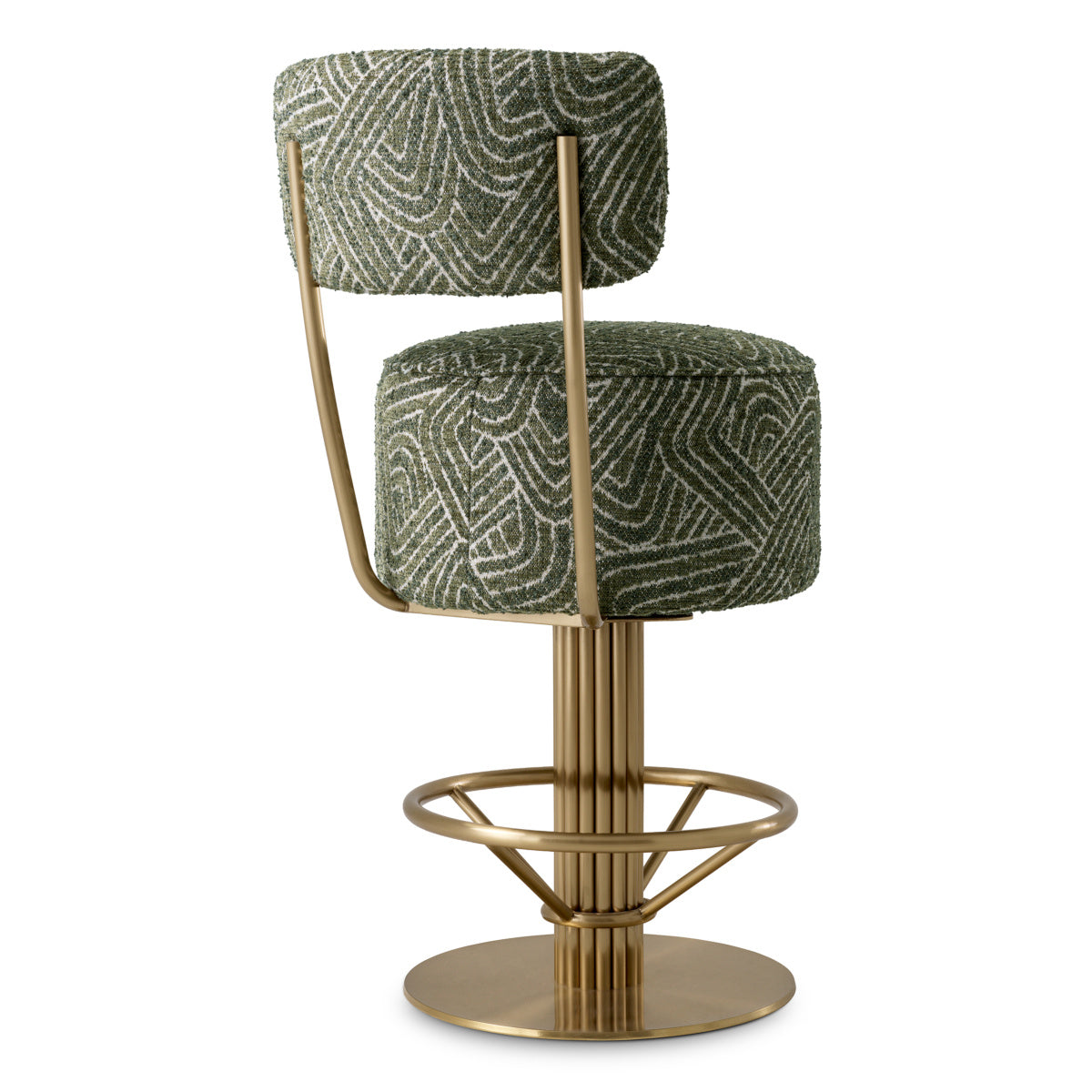 Hoker niski CARLETON zielony ze złotą podstawą