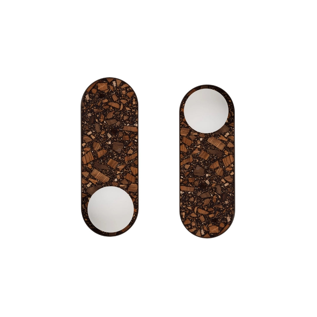 Oval wall lamp LEGRA brown