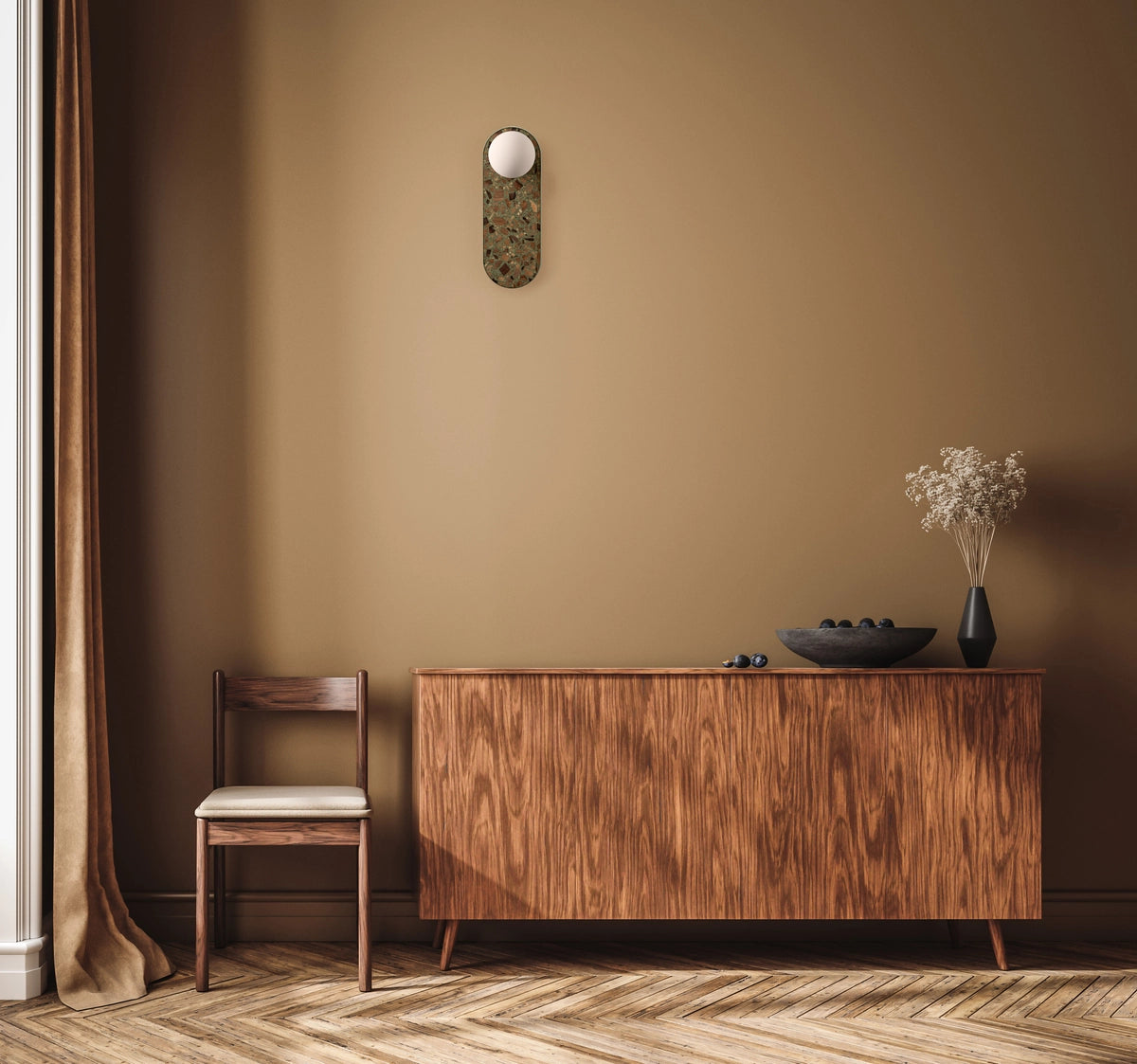 Ovale wandlamp LEGRA salie