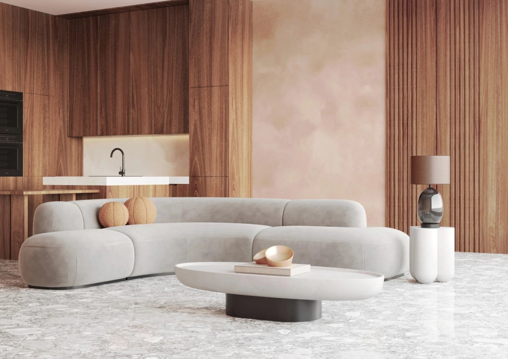 Tafellamp SALVADOR gerookt glas met een bruine kap en zwarte afwerking