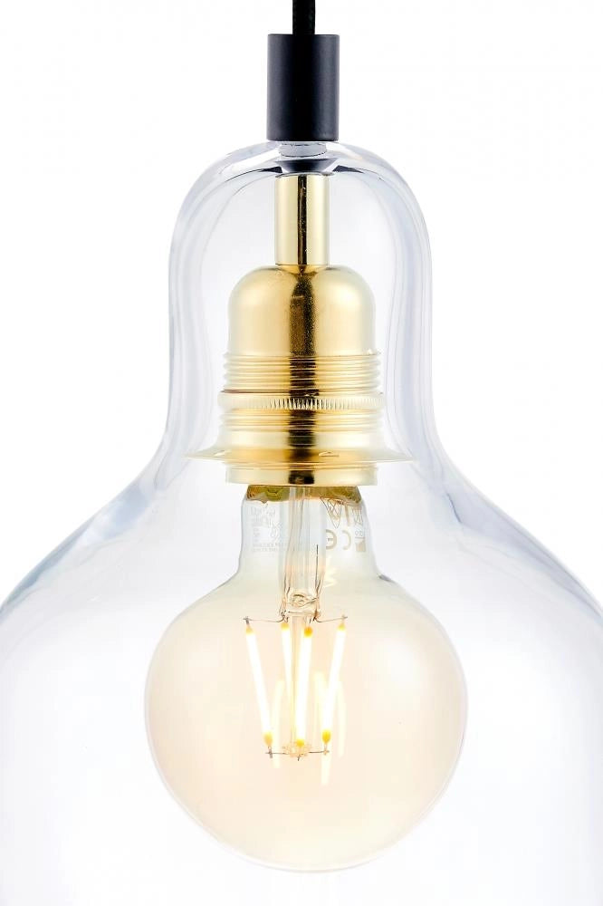 Hanglamp LONGIS I transparant met goud