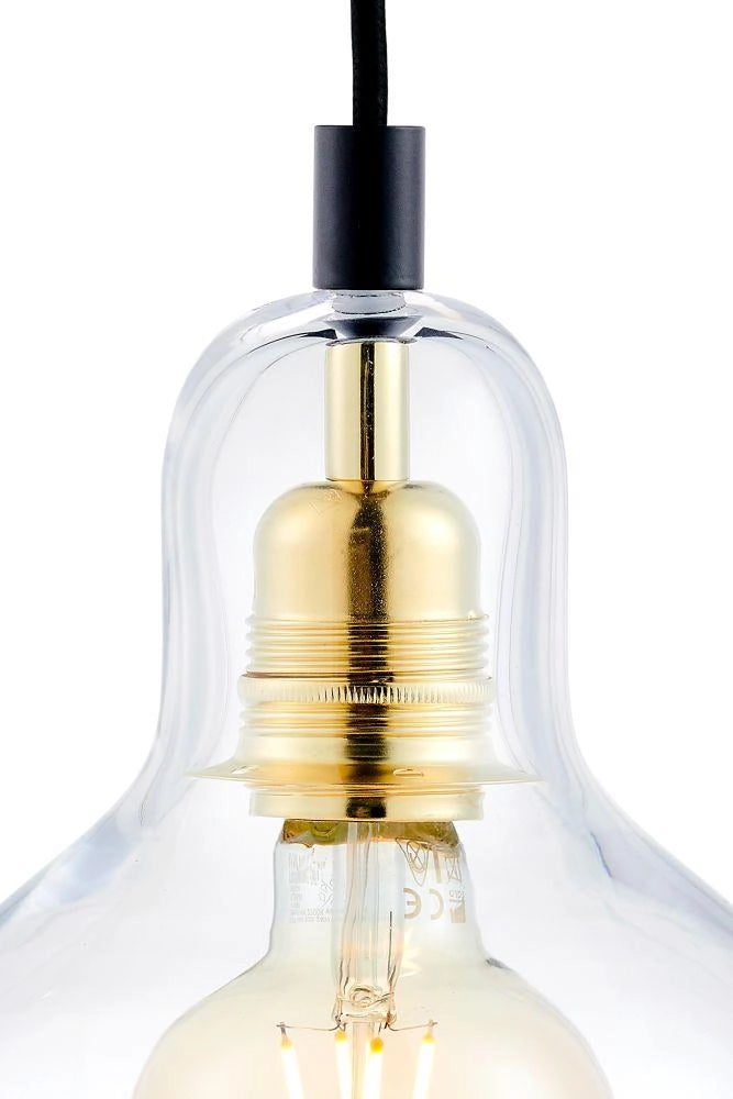 Hanglamp LONGIS I transparant met goud