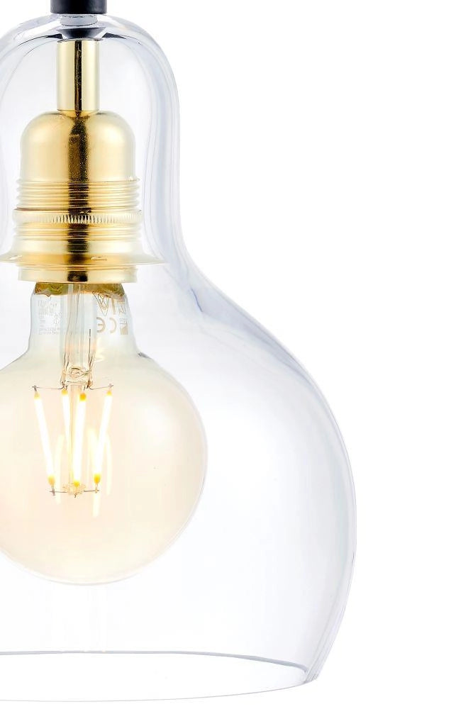 Hanglamp LONGIS I transparant met goud