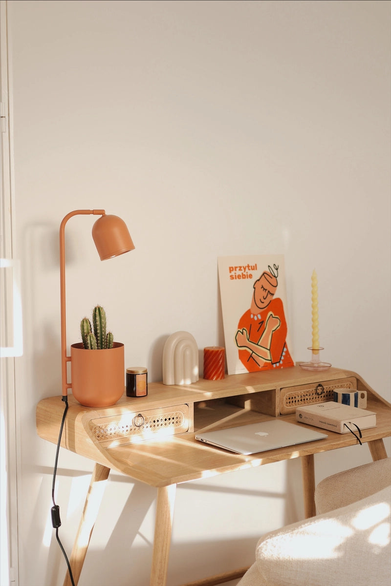 Bureau lamp BOTANICA HOUT terracotta