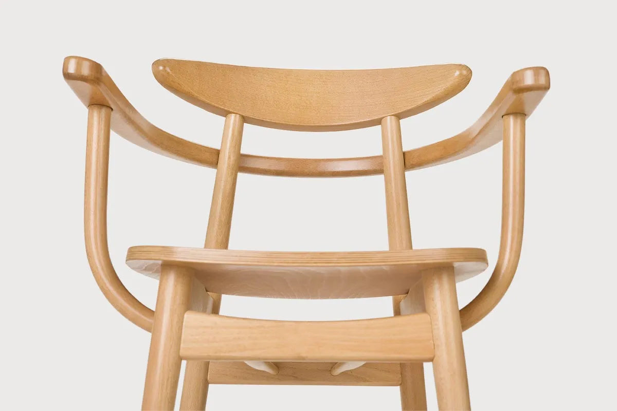 A chair with the YESTERDAY B-4101 Wooden armrests