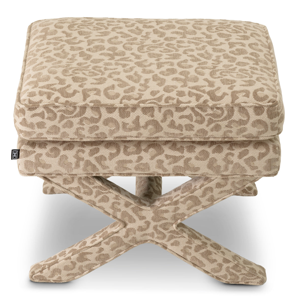 Taboret CORDOBA beżowy w panterkę