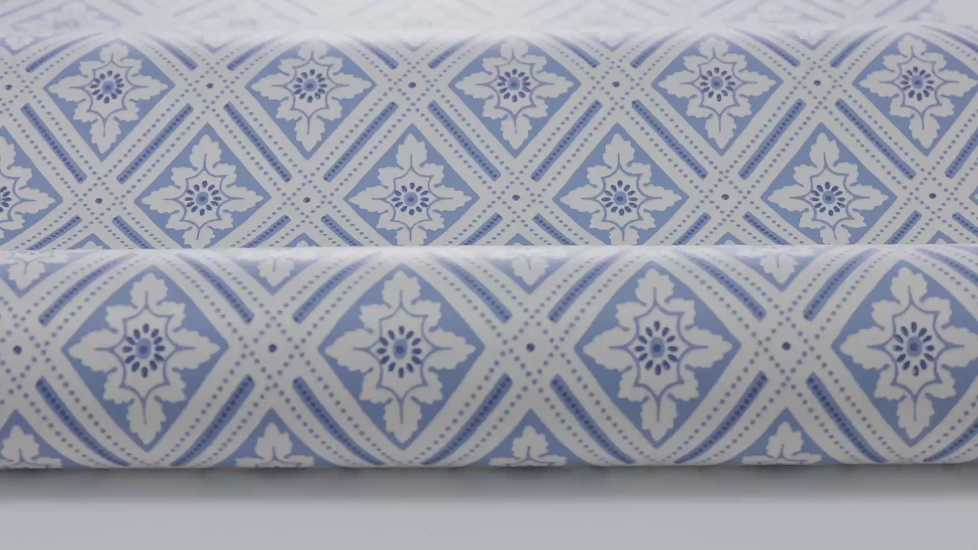 Vliesbehang van papier met geometrisch patroon ESTER blauw