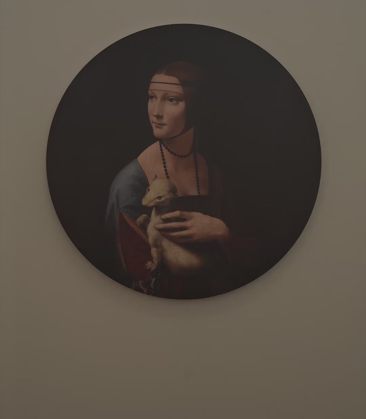 Wandlamp DOTS LIGHTING - DAME MET EEN ERMINE zwart