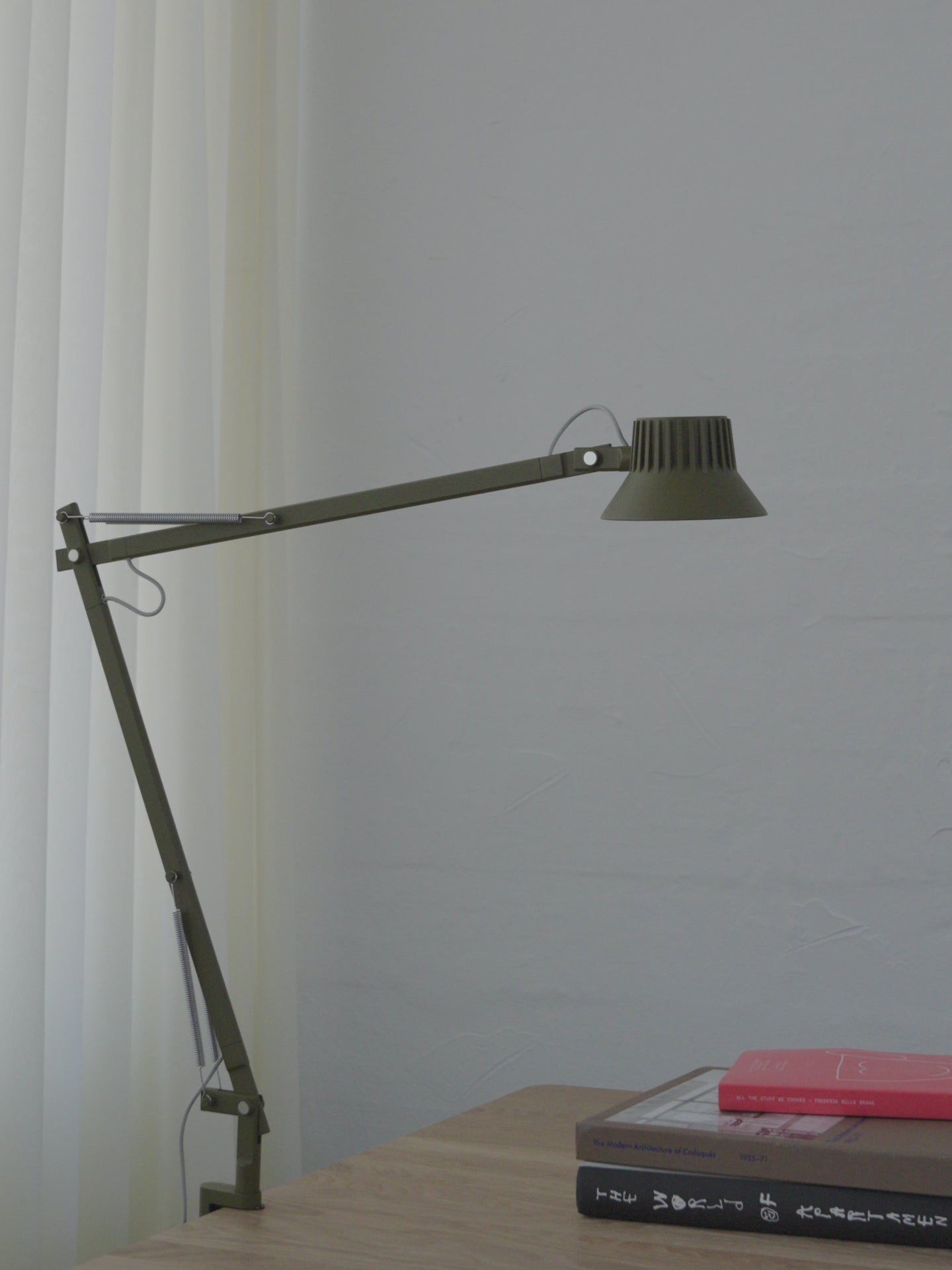Verstelbare bureaulamp DEDICATE bruin-groen