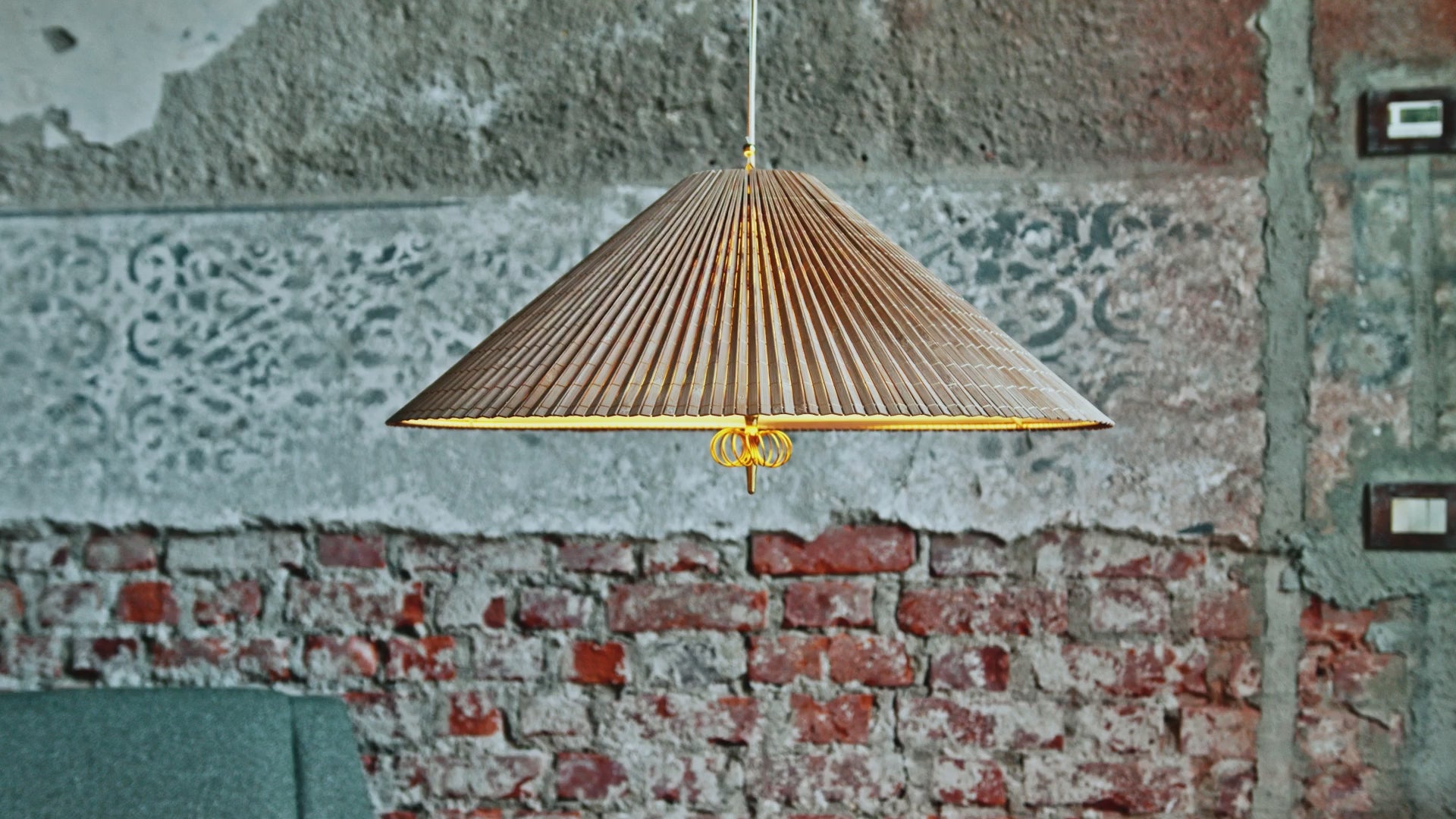 Hanglamp 1972 bamboes