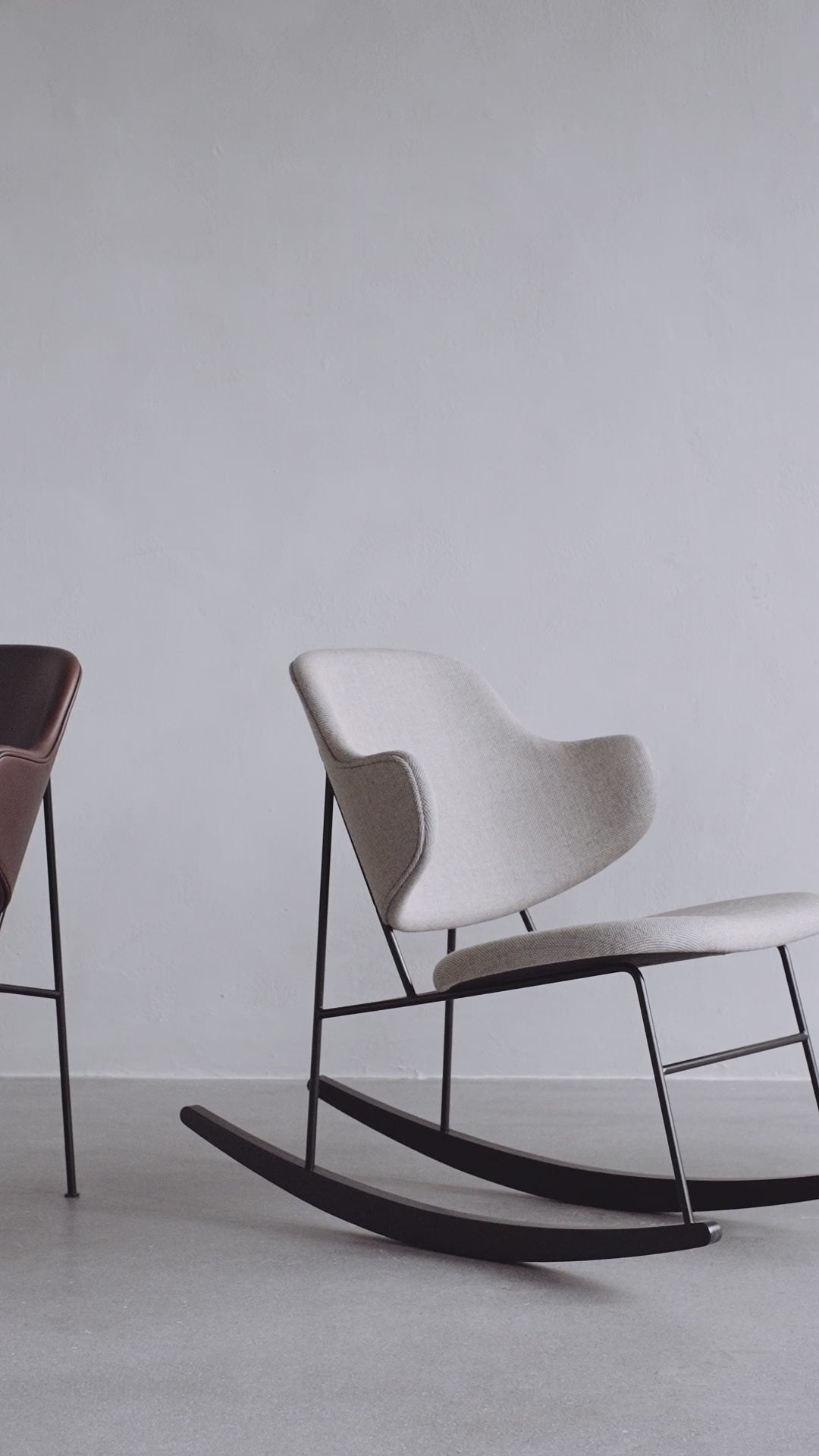 Fotel bujany PENGUIN brązowa skóra