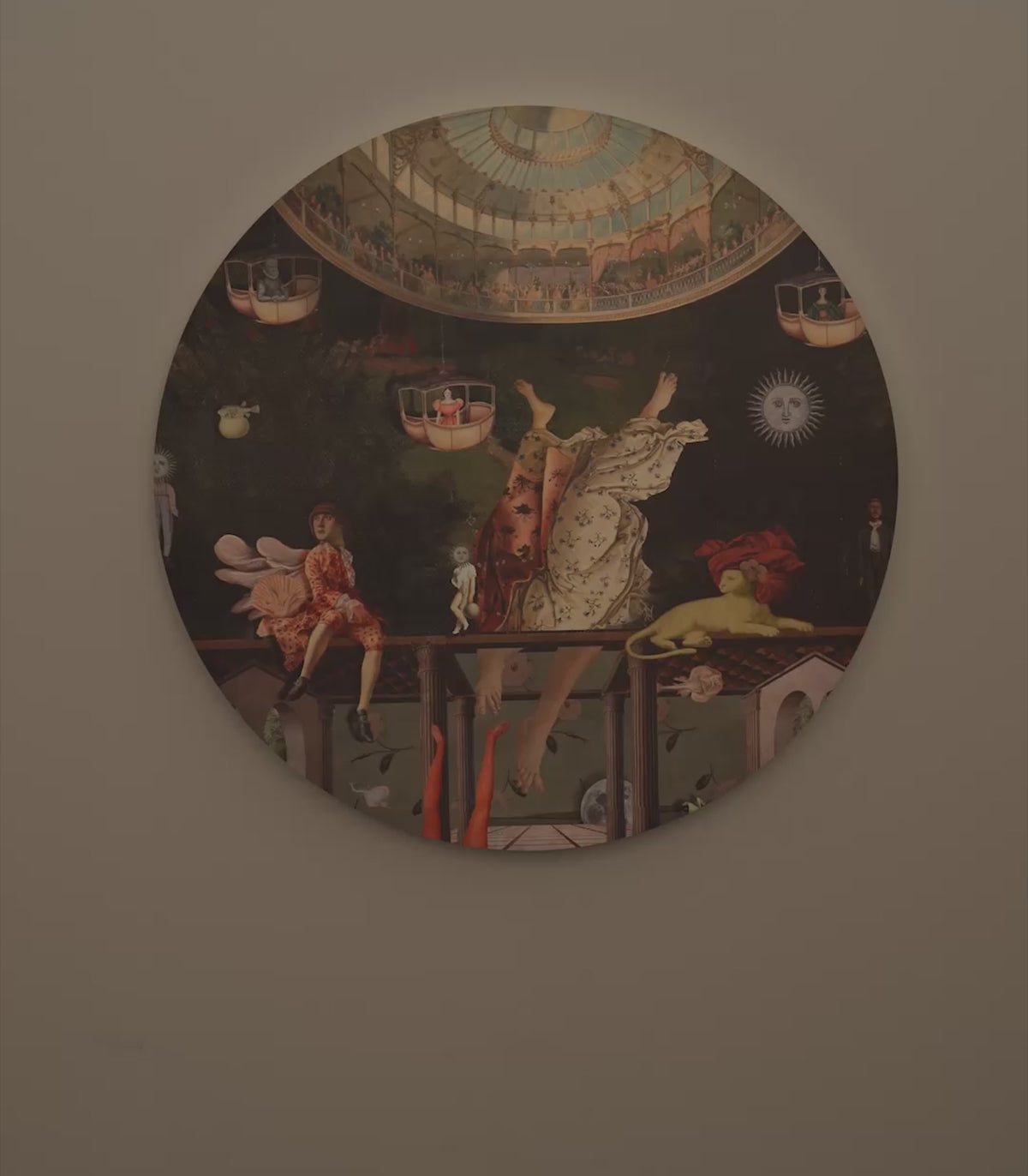 Lampa ścienna DOTS LIGHTING - CAROUSEL zielony ze złotym