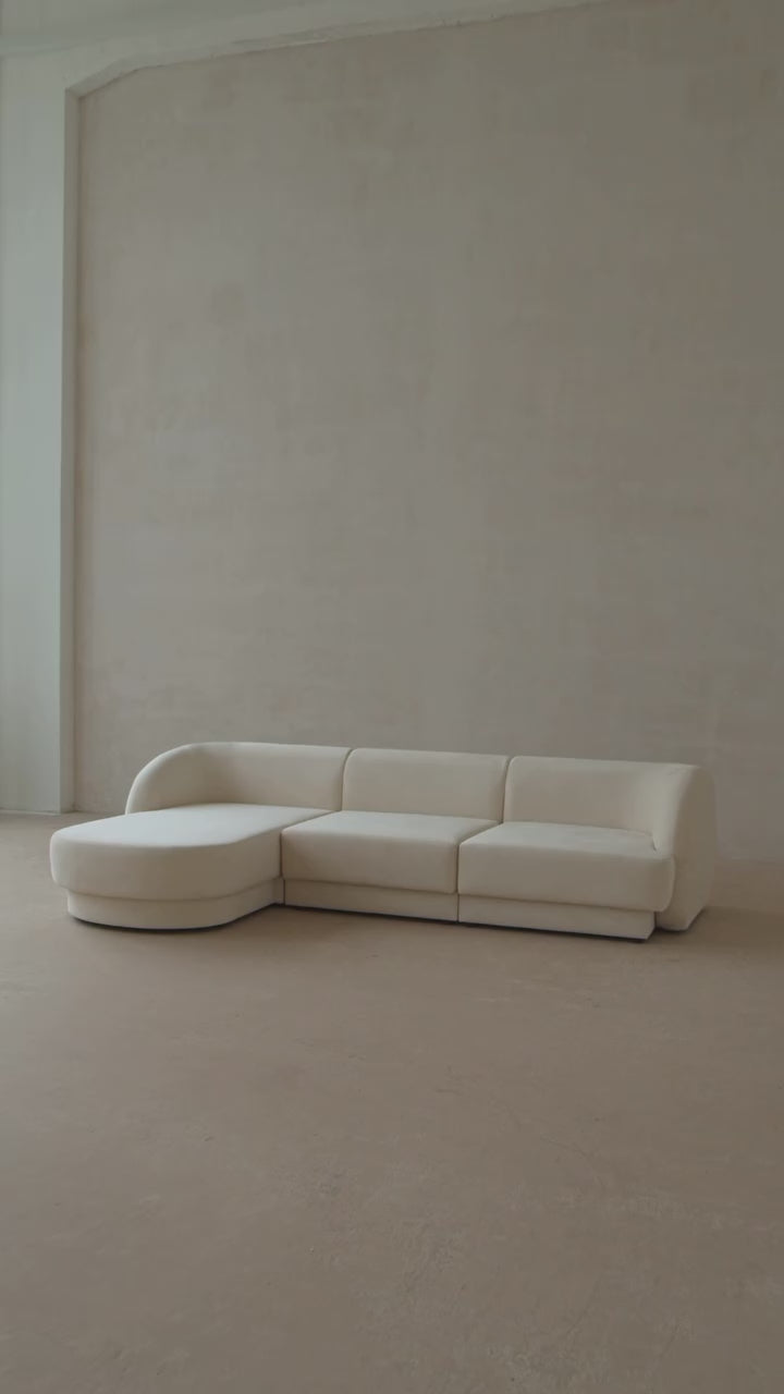 MILEY Puff Ivory Chenille