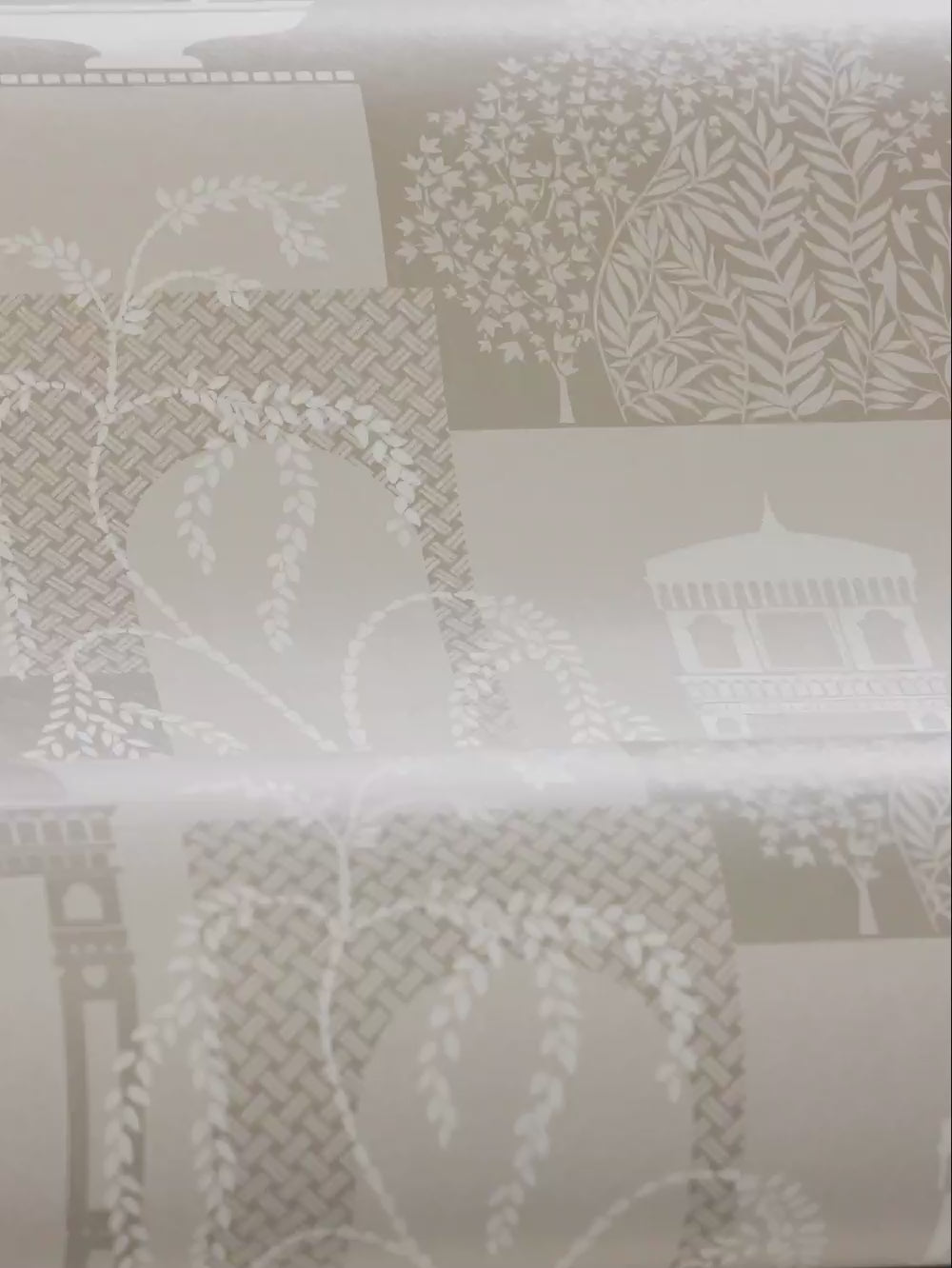 Antiek landschap behang MIMI grijs-beige