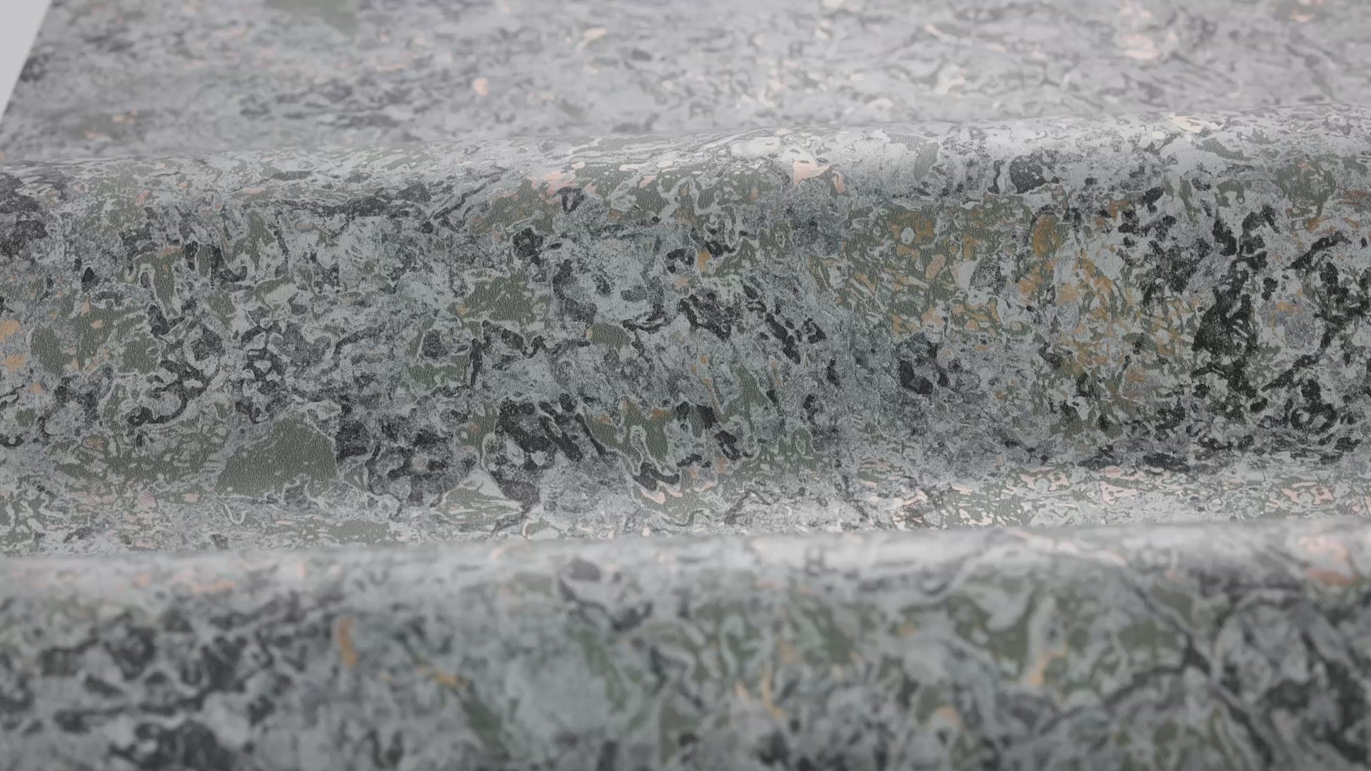 Tapete, die Marmor imitiert, TRAVERTINE, gedämpftes Grün