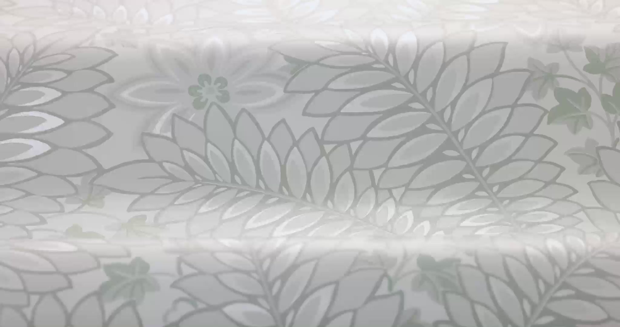 Hidden Ivy White and Gray Leaf Pattern Wallpaper