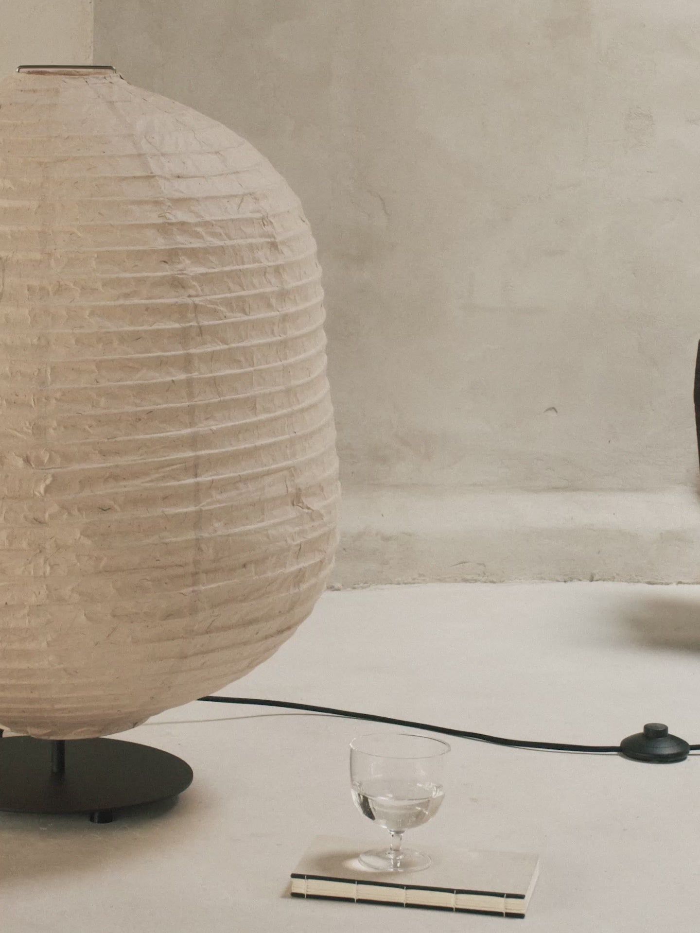 Vloerlamp KURBIS LOW papier Washi