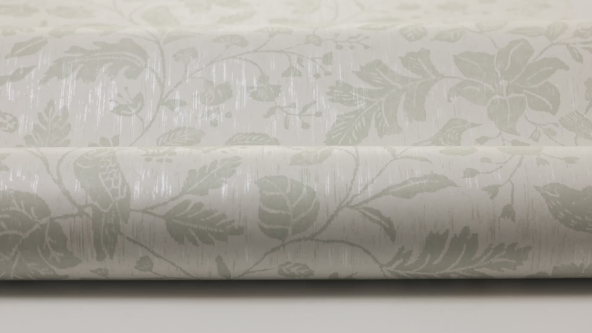 Tapete mit pflanzlichem und tierischem Motiv ISIDOR weiß mit grau