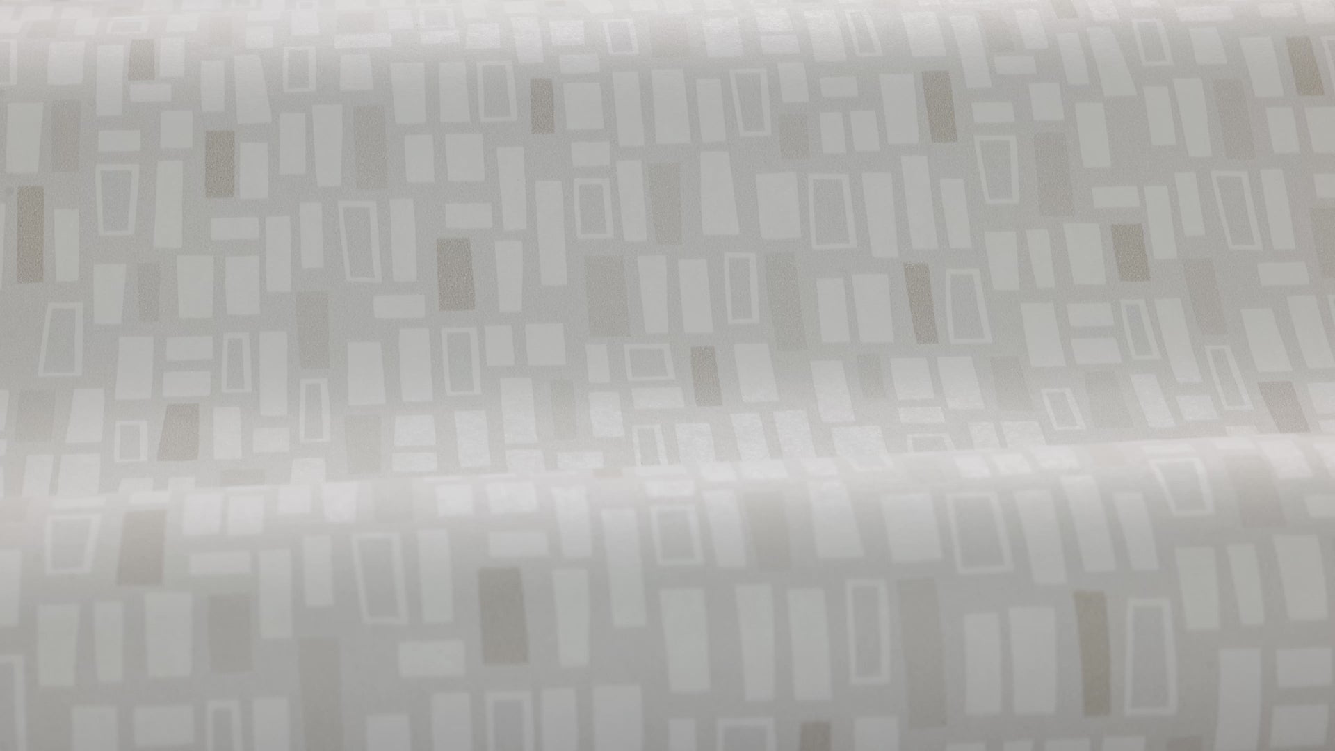 Papierbehang van vlies met geometrisch patroon ELVIS grijs-groen met wit