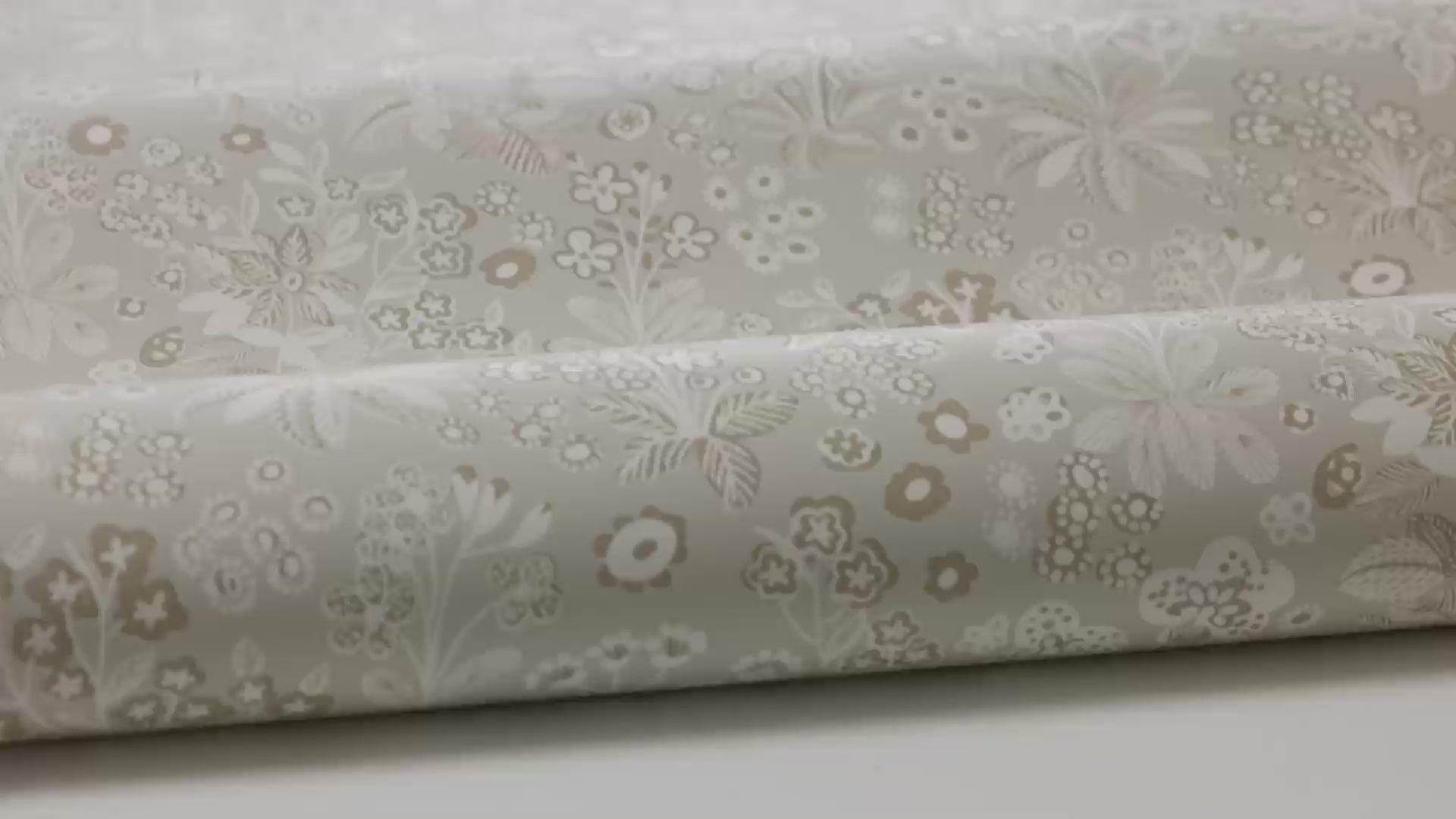 Behang met bloemenmotief TUVA beige met crème