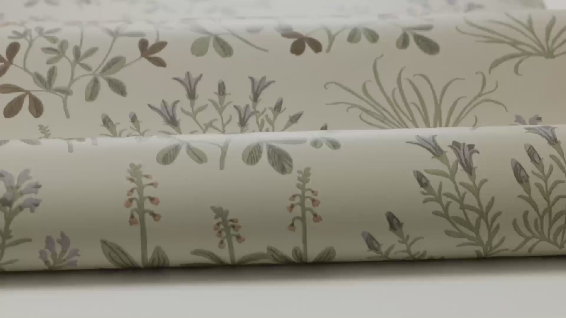 Beige wandtapijt met bloemenmotief NORAS ANG met bruin