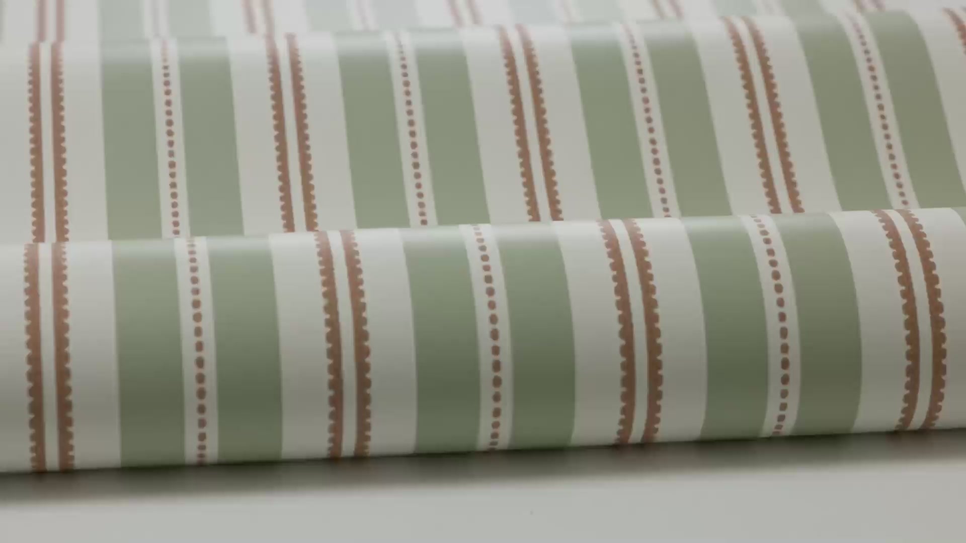 HEDDA Green and White Striped Wallpaper