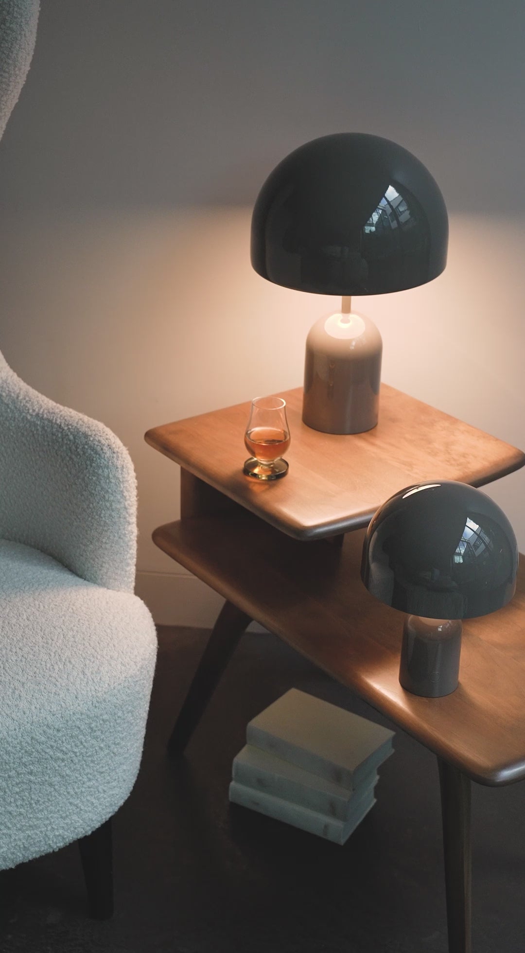 Portable table lamp BELL blue