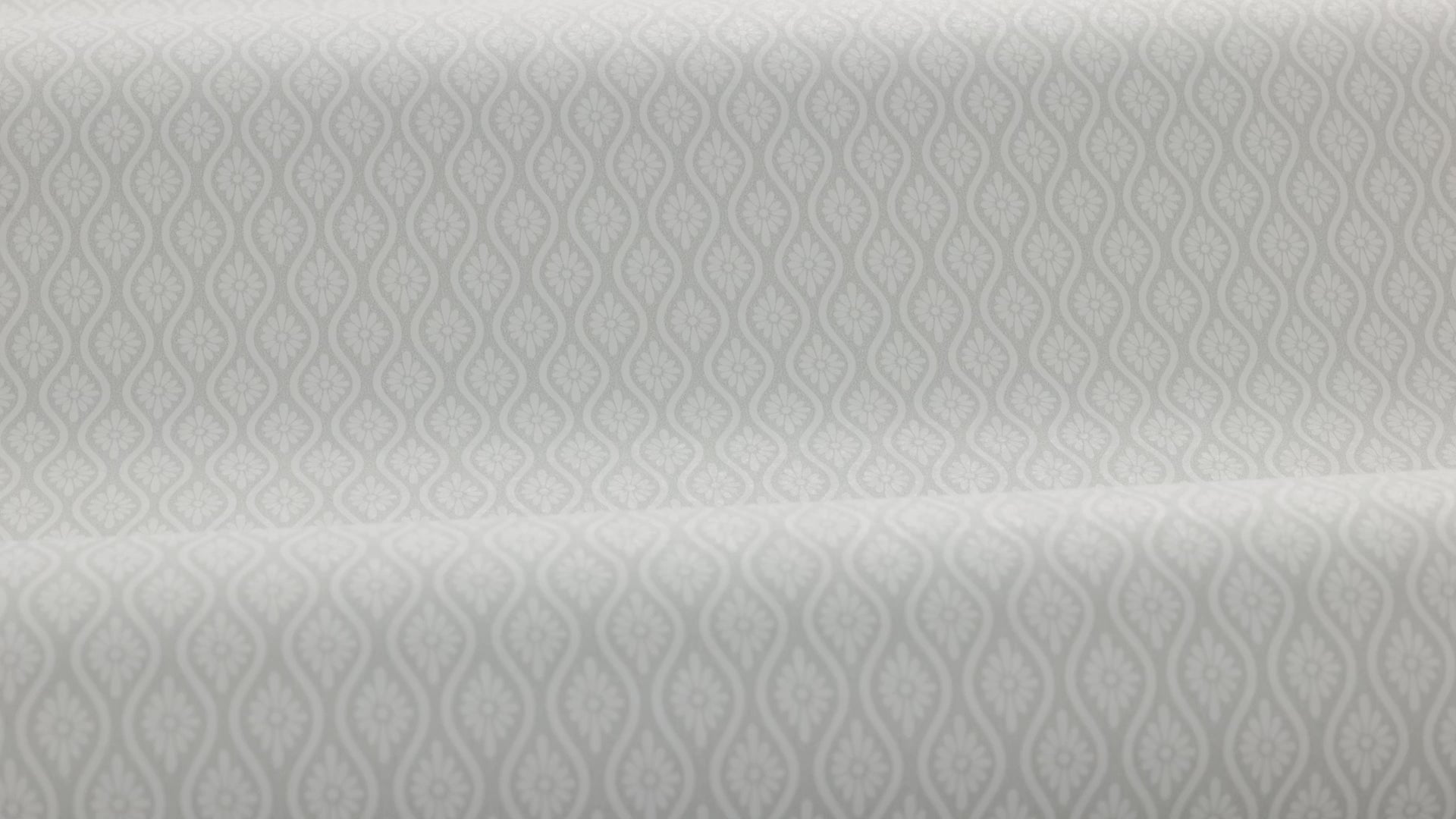 Non-woven paper wallpaper with a plant pattern MOA gray