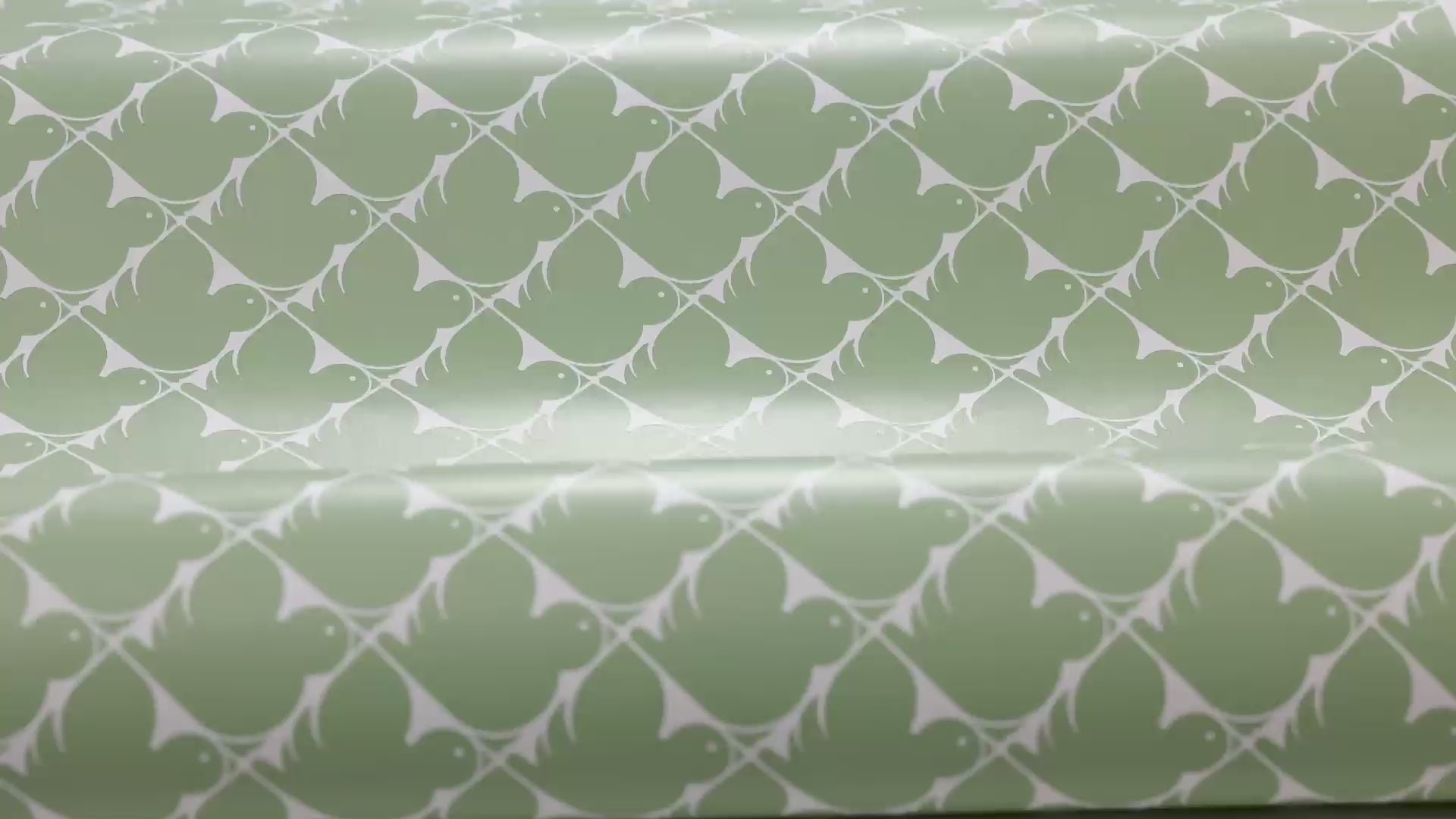 Geometrisch patroon behang PIPPI groen met wit