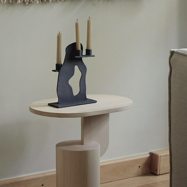 Zwarte ERODE kaarsenhouder