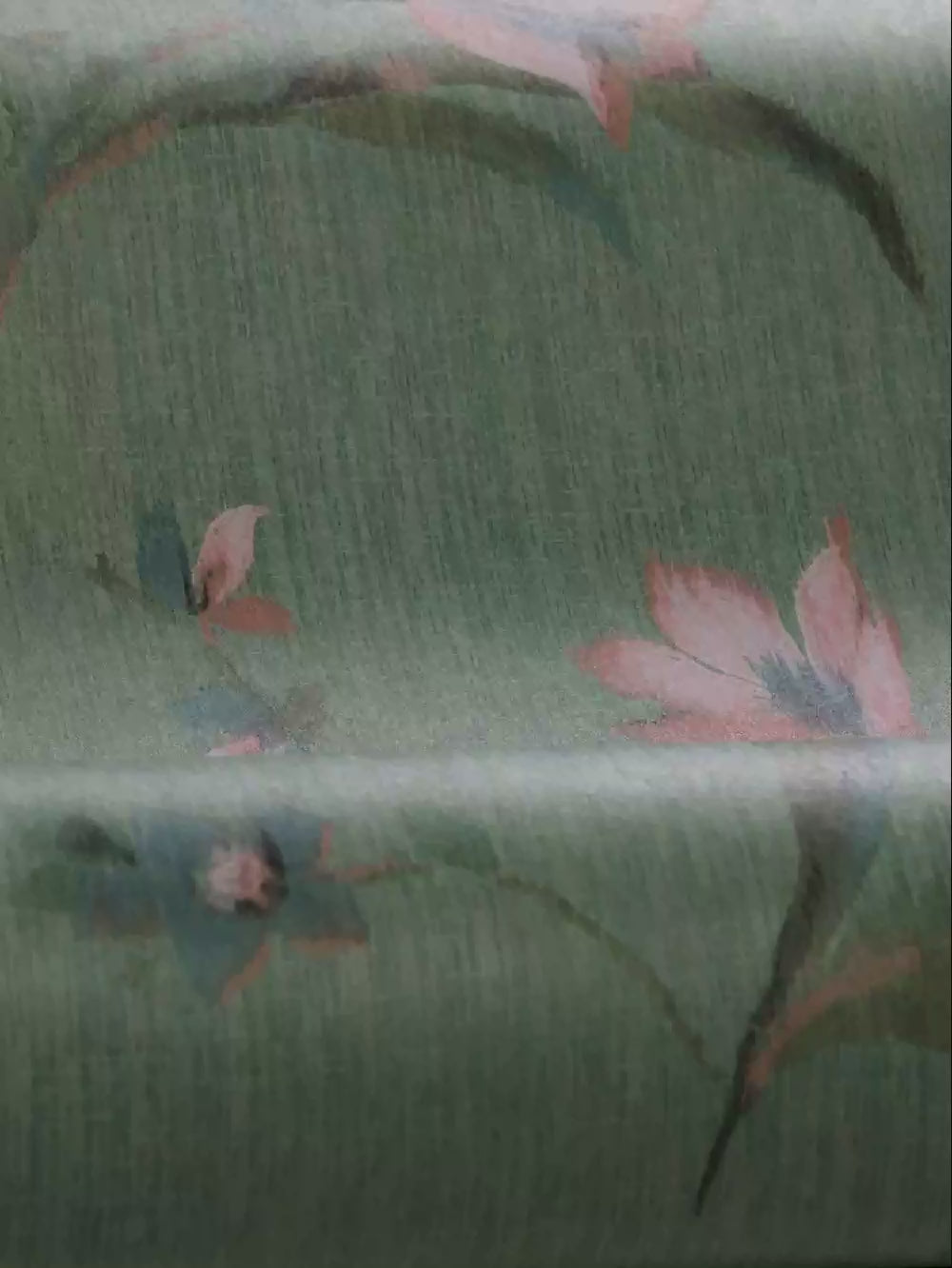 Muurschildering met plantmotief MARLENE bloemen groen