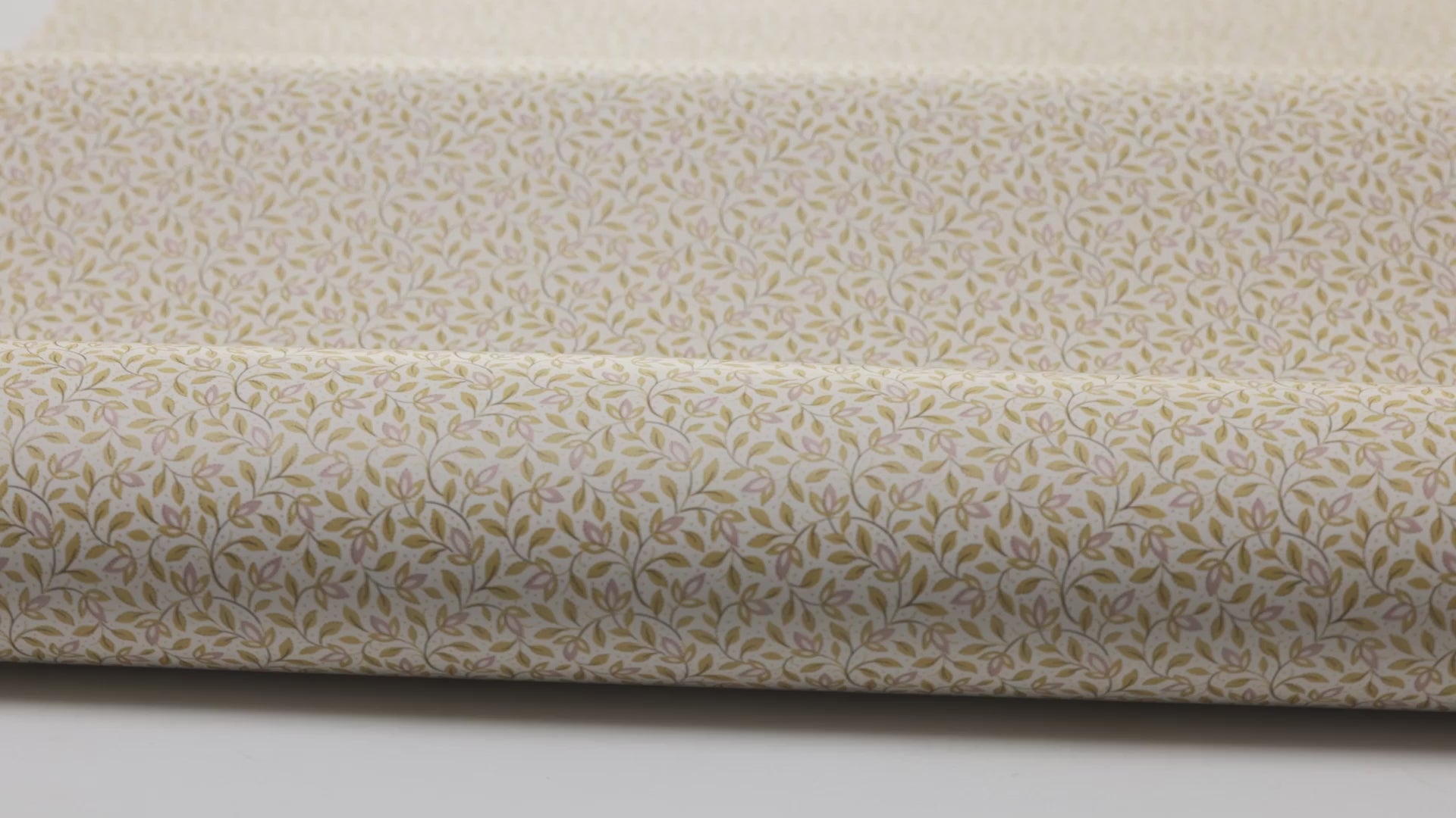 Behang met plantenmotief IDA geel met wit