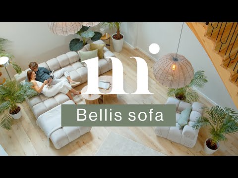 Modulaire 3-zitsbank BELLIS grijs