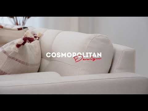 3-seater sofa with sleeping function BALI beige bouclé with black base