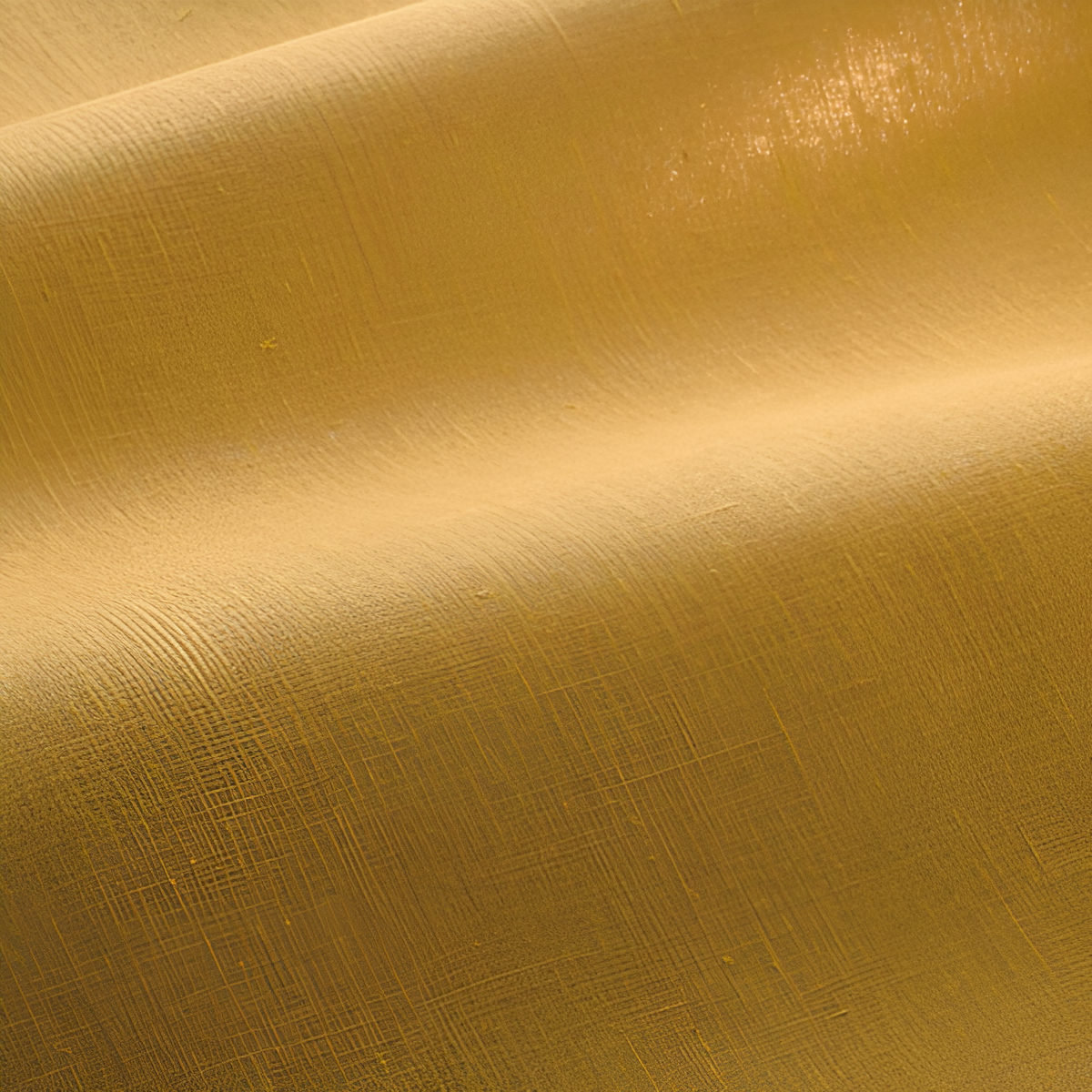 Linnen textielbehang met opaliserend effect ELARA - MOSTERD geel