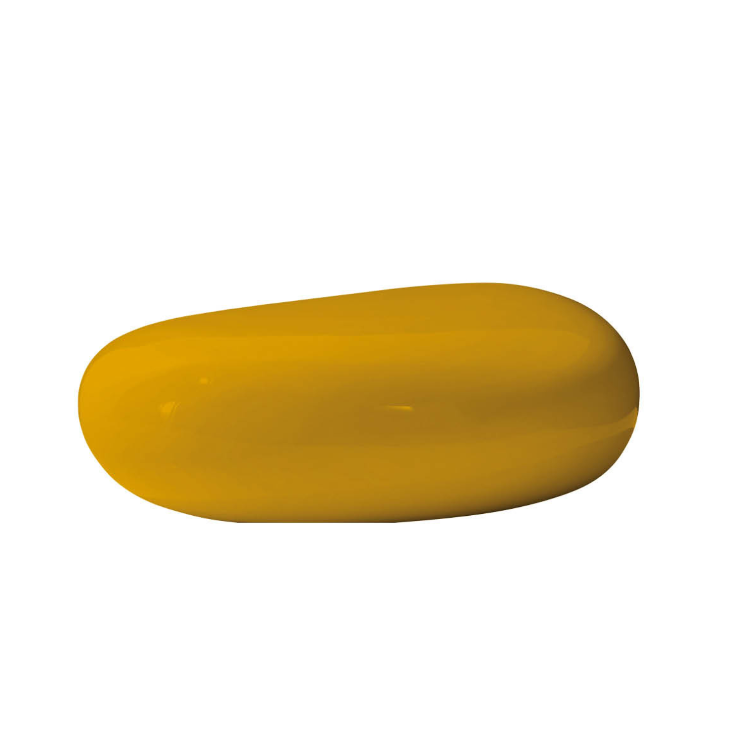Yellow pouf