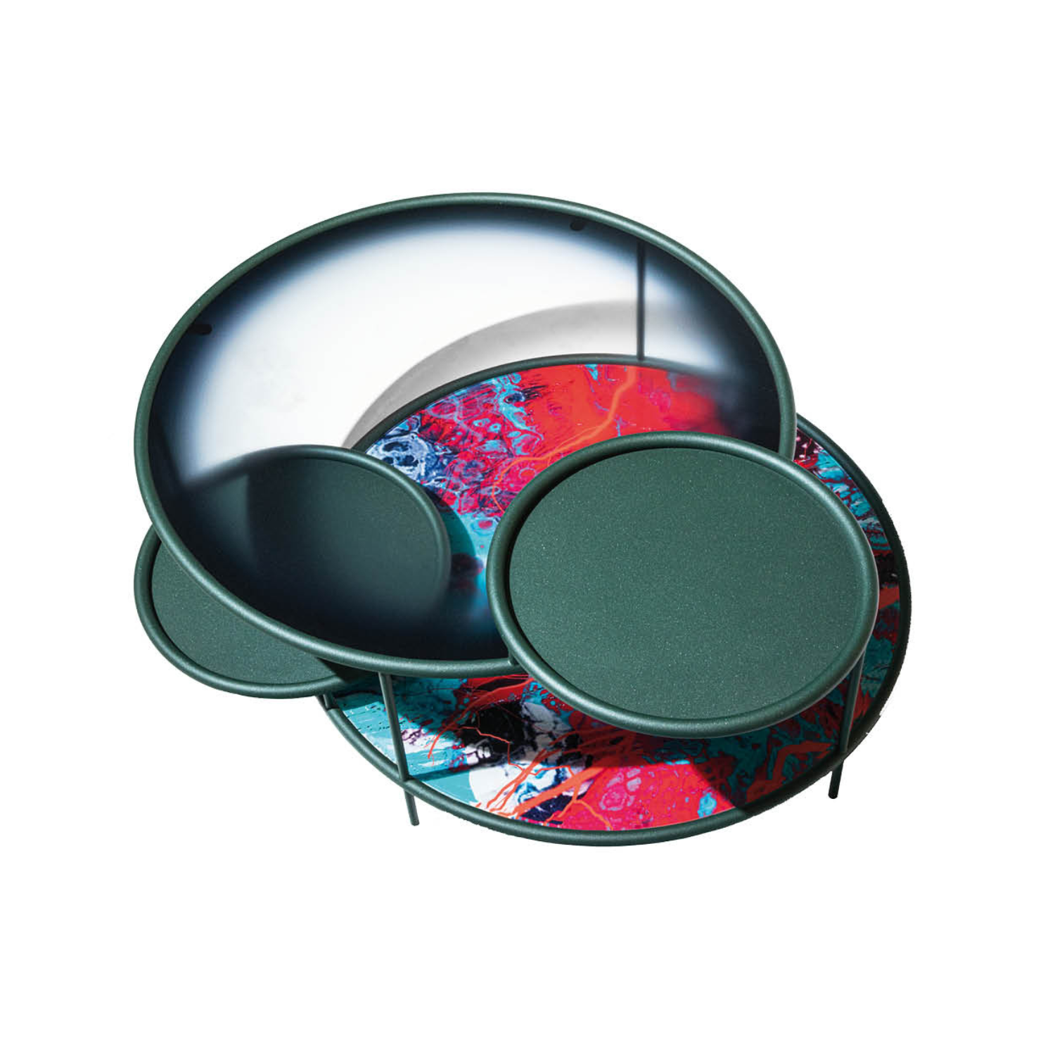 SANGAKU koffietafel gekleurd glas