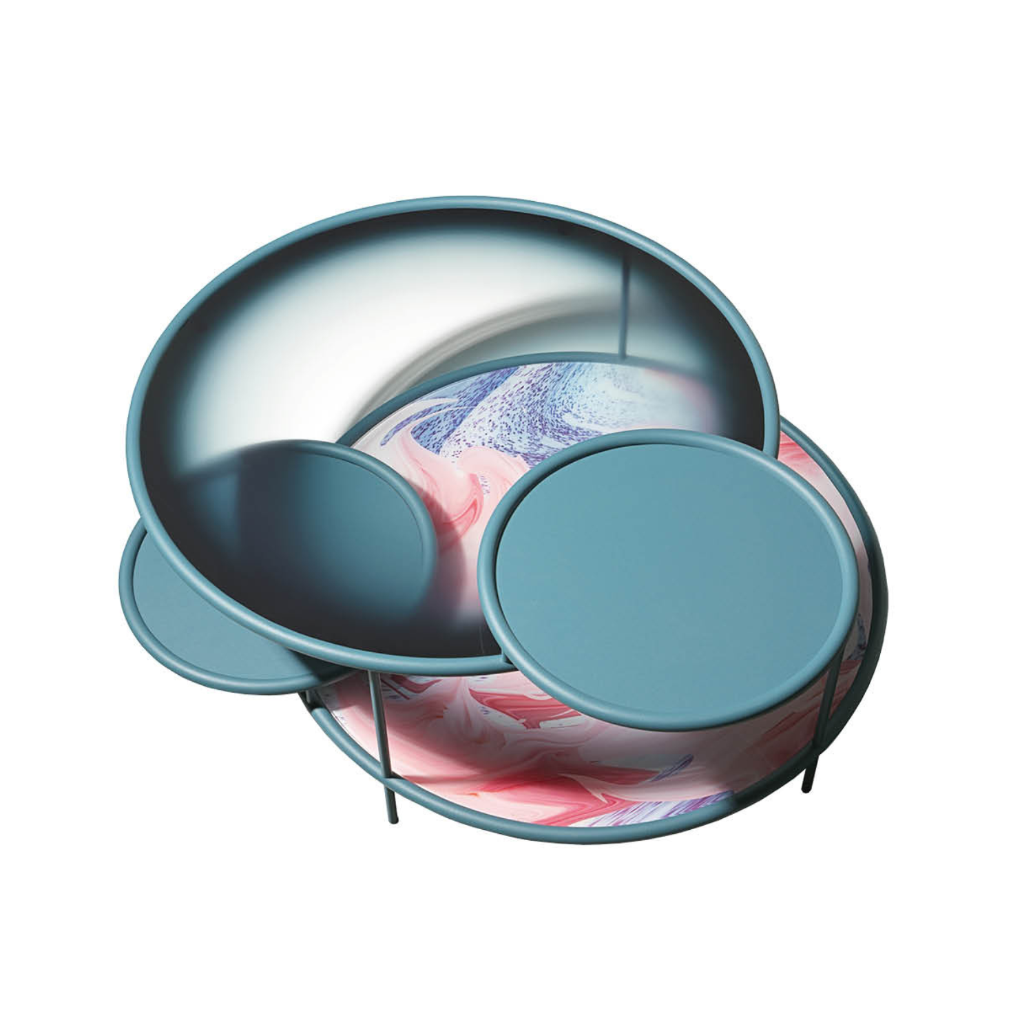 SANGAKU koffietafel gekleurd glas