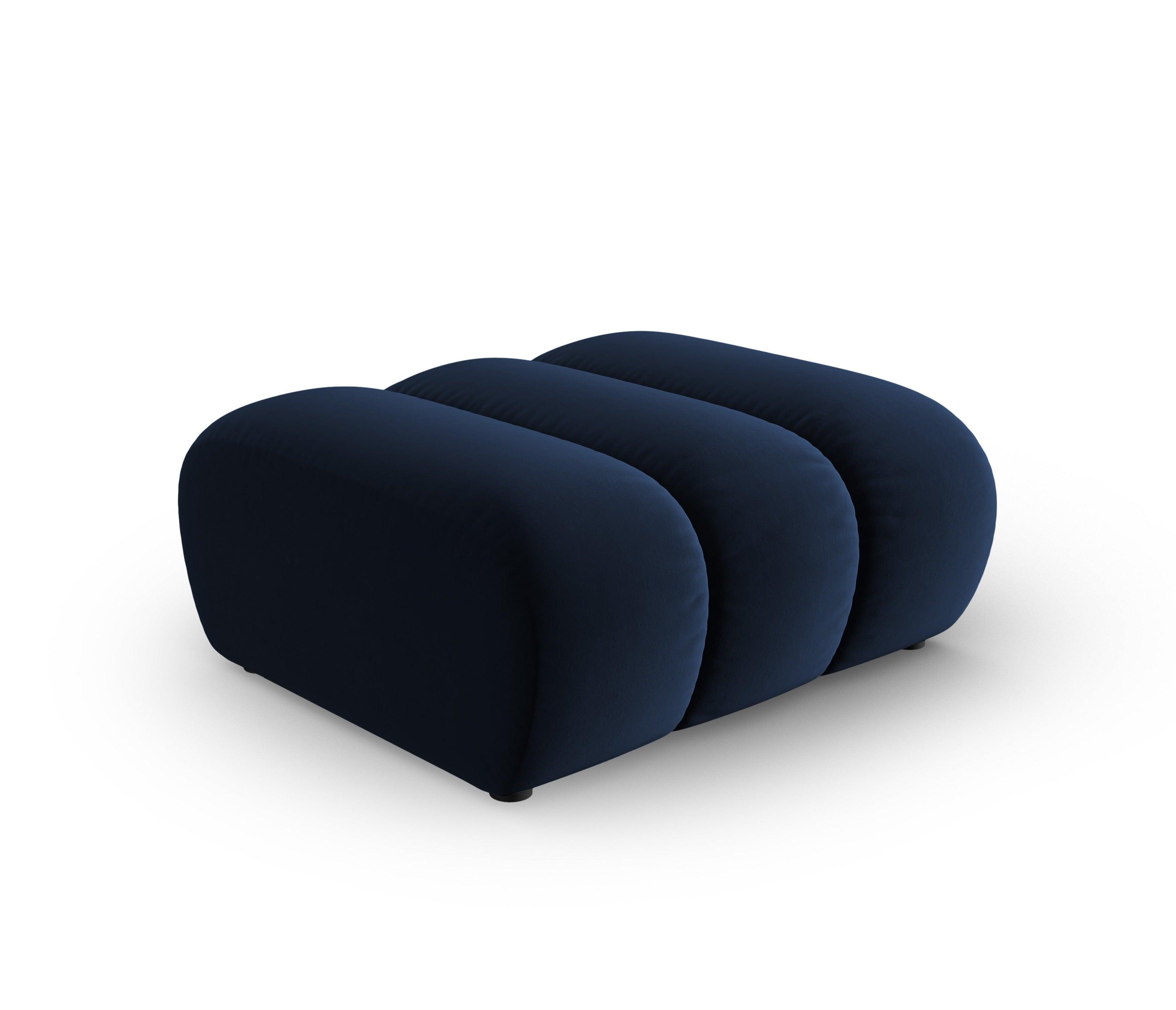 Puf aksamitny SKYLER granatowy Interieurs 86    Eye on Design