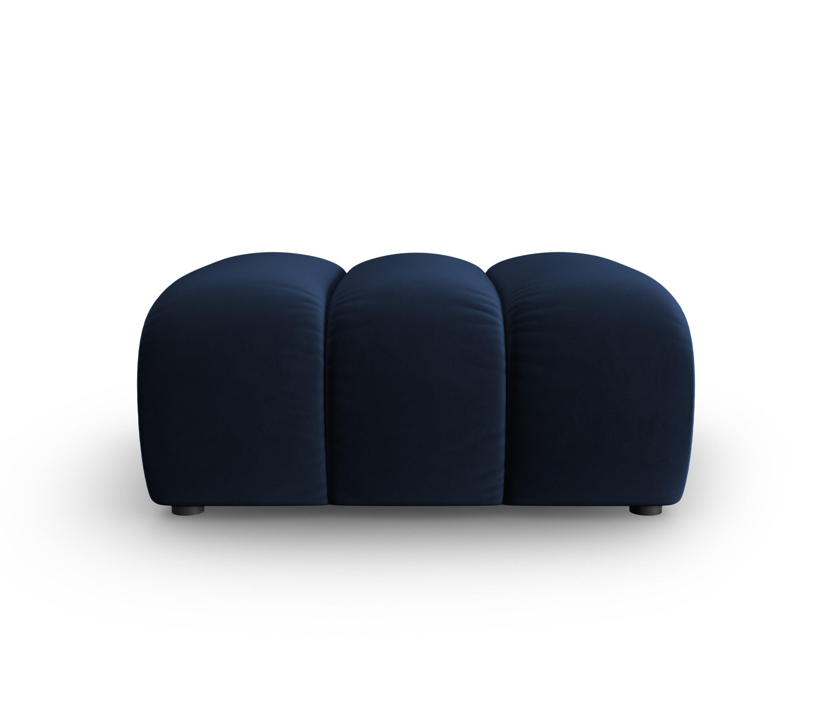 Puf aksamitny SKYLER granatowy Interieurs 86    Eye on Design