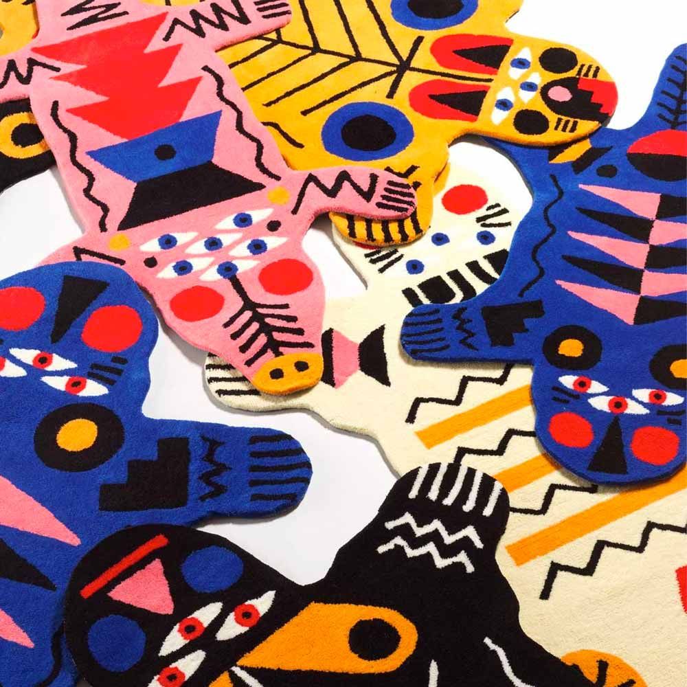 Decorative rug SLIP black