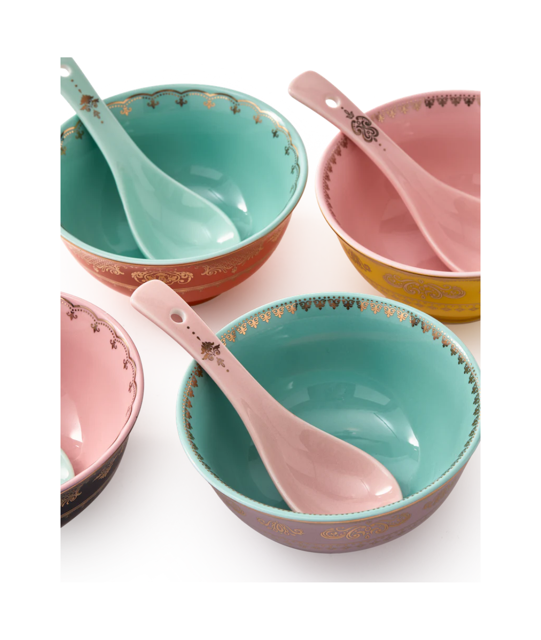 Asiatische set GRANDPA kleurrijk porselein