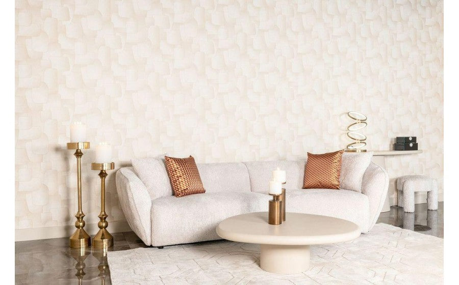 Puf HOLLY crèmekleurig