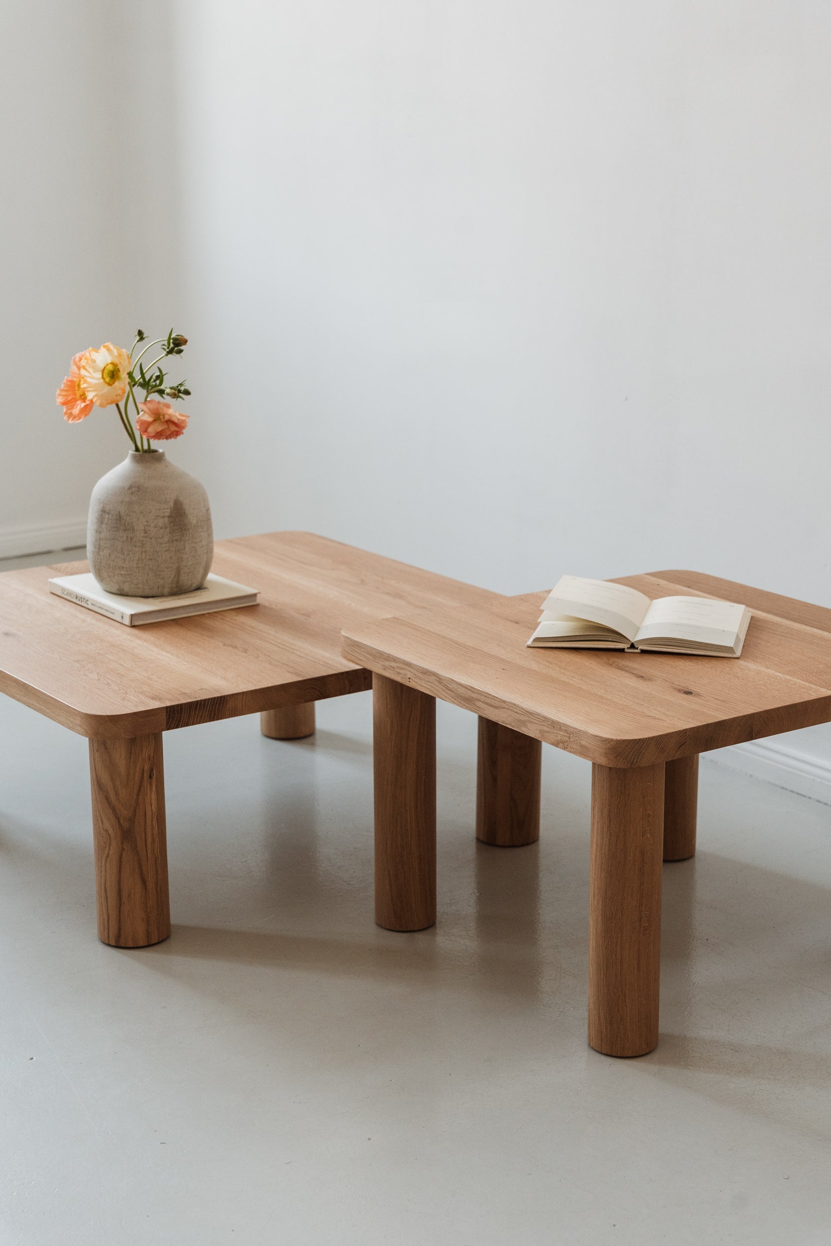 Set van salontafels ROLLO eikenhout