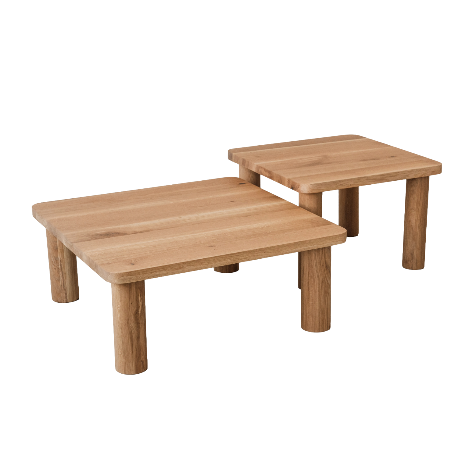 Set van salontafels ROLLO eikenhout